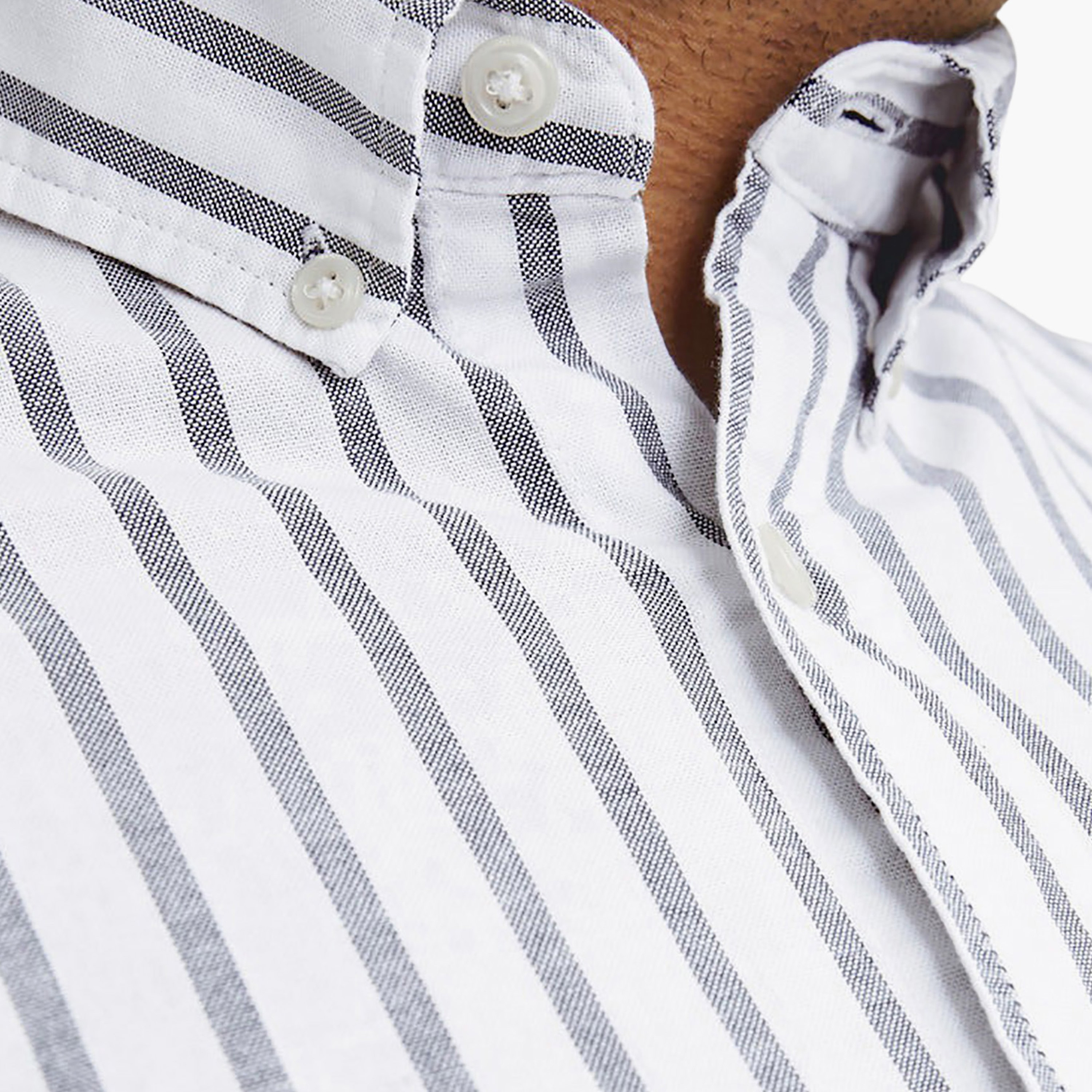 Jack & Jones Plus Size Regular Fit Striped Collared Long Sleeves Men's Shirt-men-clothing-shirts-image-5