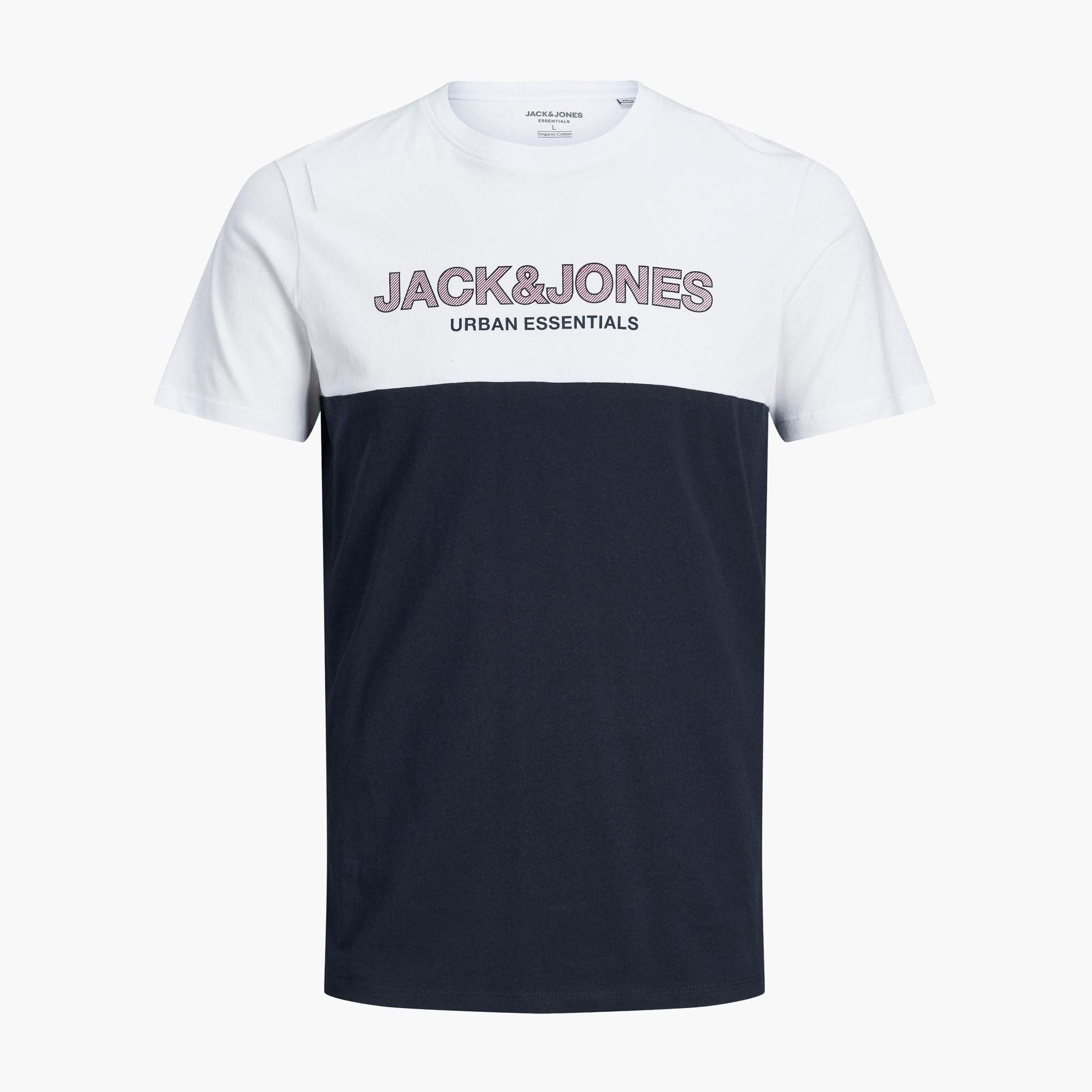 Jack & Jones Men White Colour Block Crew Neck Slim Fit T-Shirt-men-clothing-tshirtsandpolos-tshirts-image-7