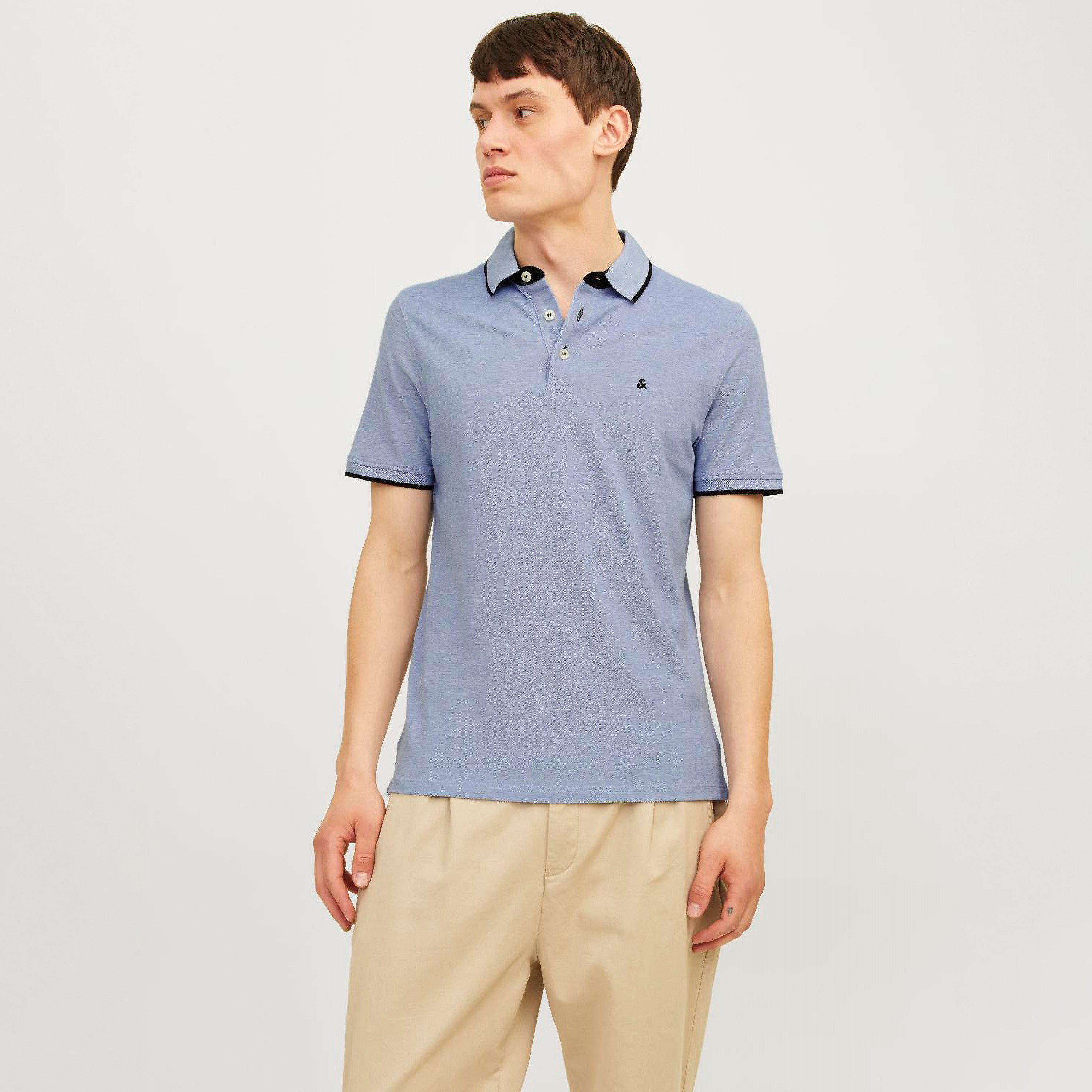 مجموعة من قطعتين من قمصان البولو الرجالية ذات الياقة والشعار وأكمام قصيرة من جاك اند جونز-men-clothing-tshirtsandpolos-polos-image-2