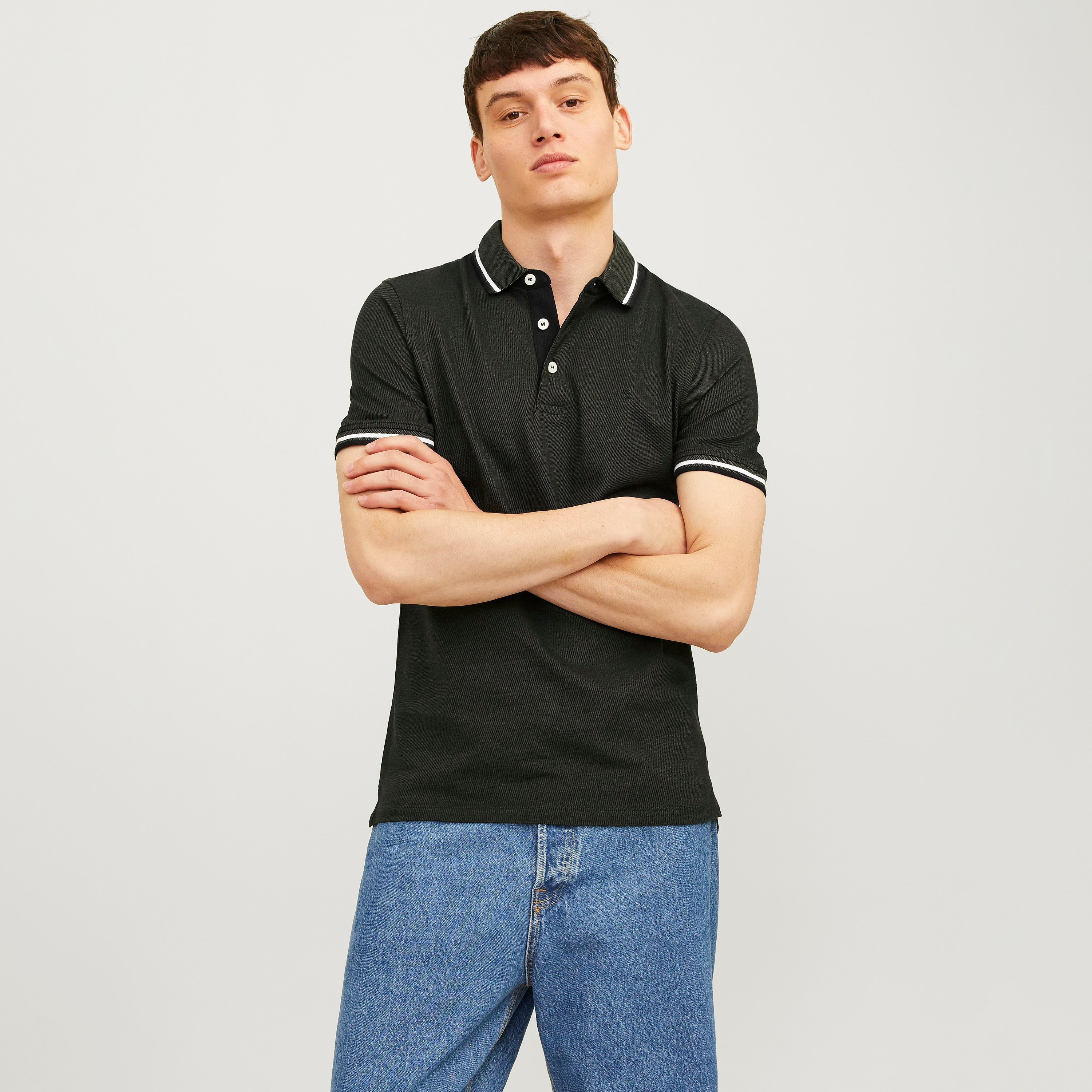 مجموعة من قطعتين من قمصان البولو الرجالية ذات الياقة والشعار وأكمام قصيرة من جاك اند جونز-men-clothing-tshirtsandpolos-polos-image-9