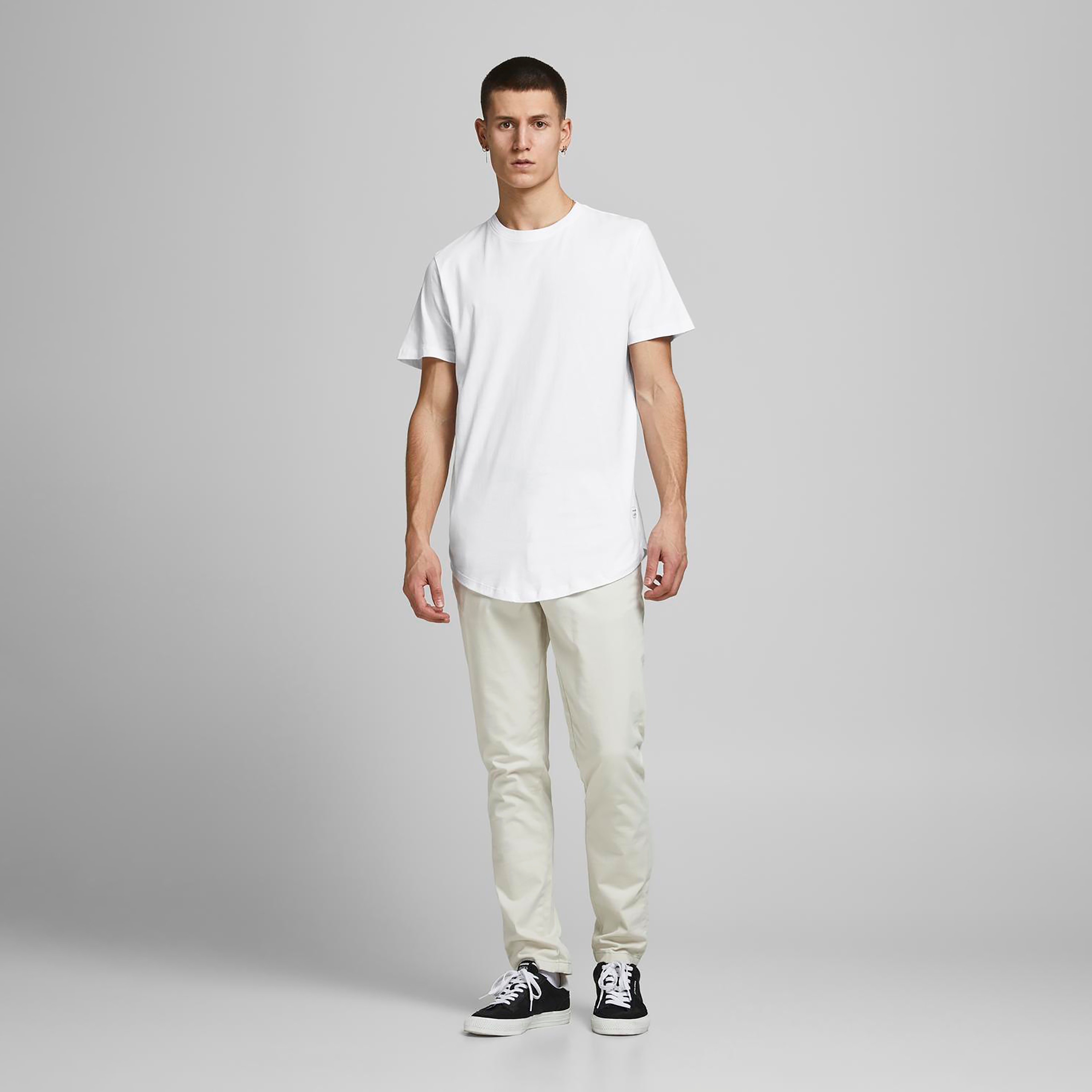 Jack & Jones Plain Crew Neck Short Sleeves Men's T-Shirt-men-clothing-tshirtsandpolos-tshirts-image-4