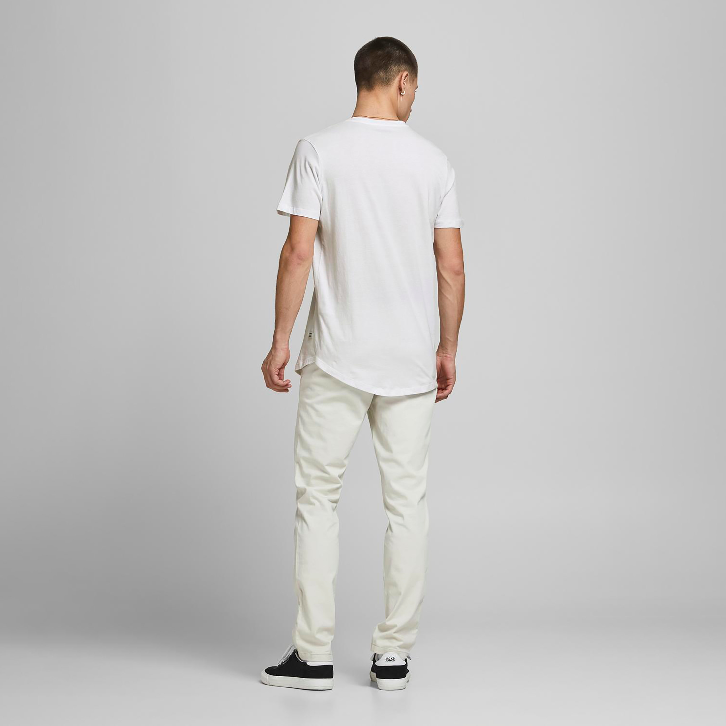 Jack & Jones Plain Crew Neck Short Sleeves Men's T-Shirt-men-clothing-tshirtsandpolos-tshirts-image-6