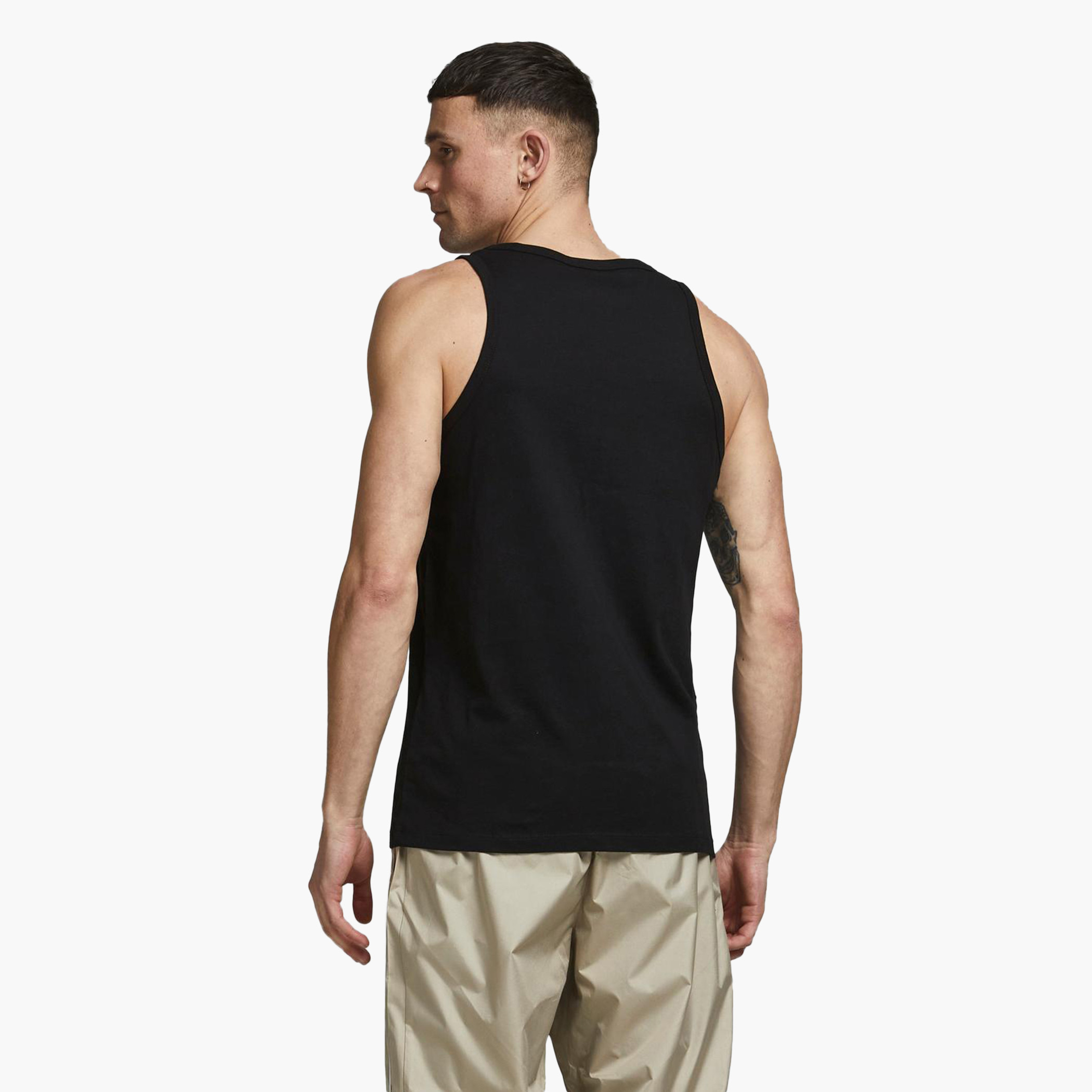 Jack & Jones Cotton Printed Men Black Vest-men-clothing-tshirtsandpolos-tshirts-image-3
