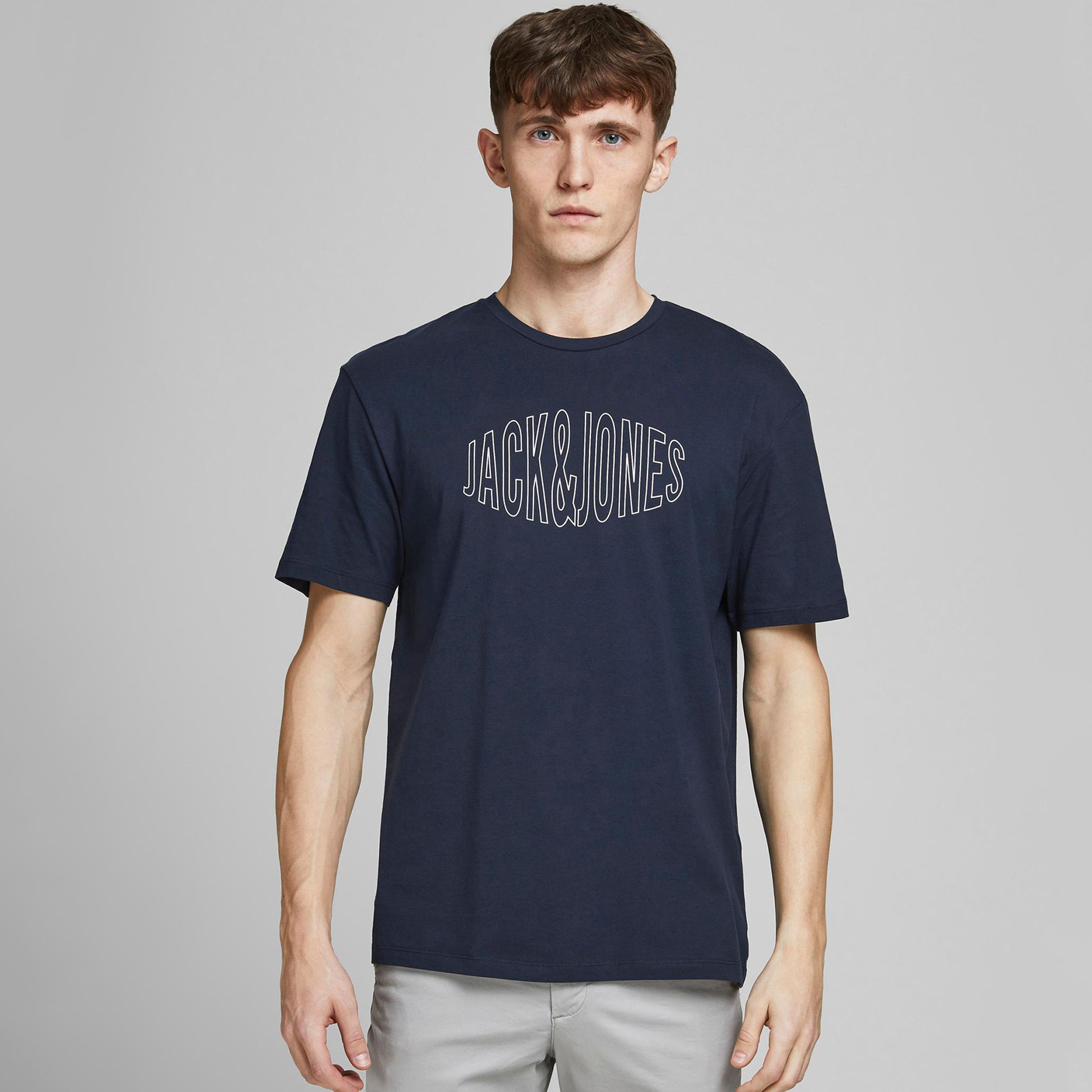 Jack & Jones Print T-shirt with Crew Neck and Short Sleeves-men-clothing-tshirtsandpolos-tshirts-image-1