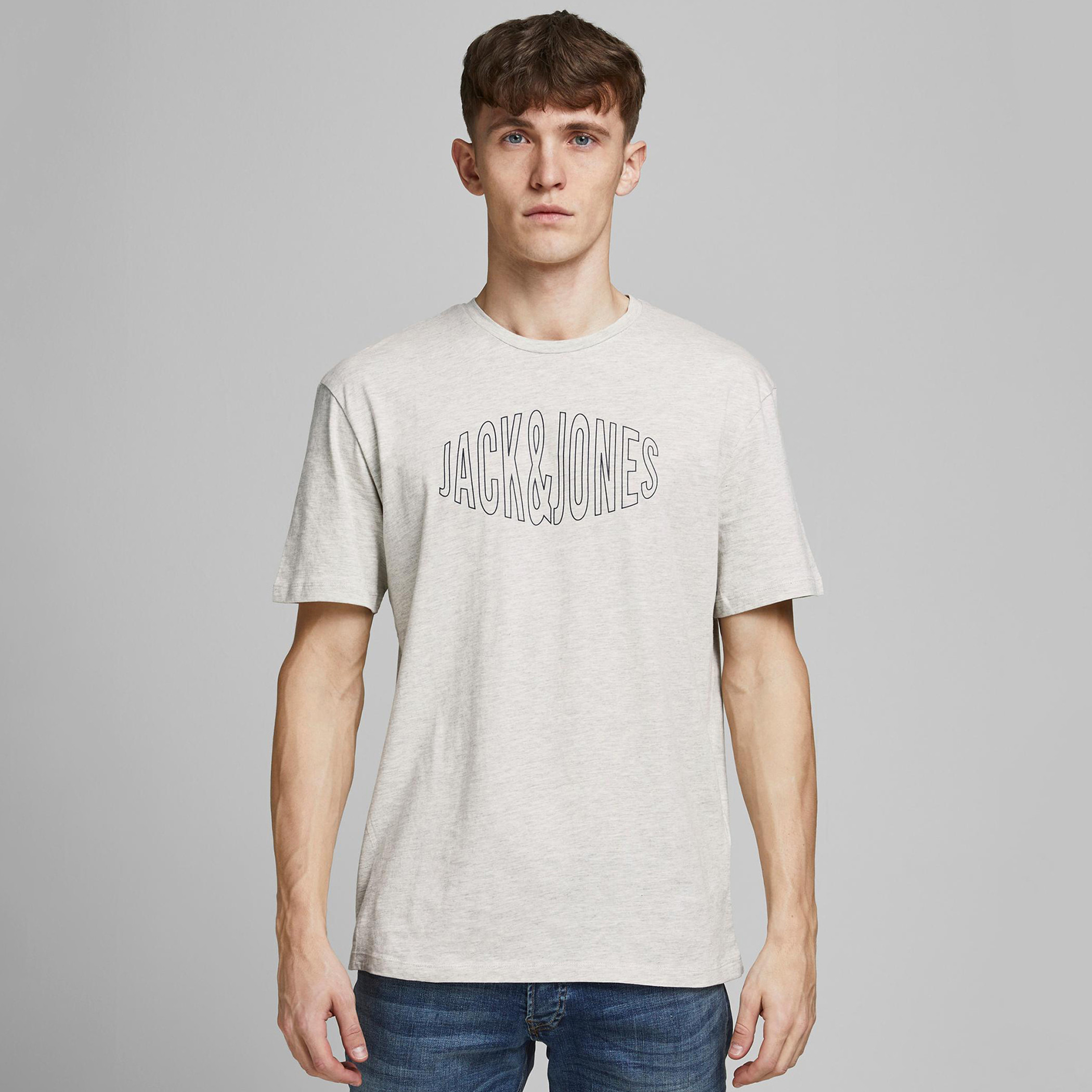 تيشيرت بياقة ضيّقة وأكمام قصيرة وطبعات من جاك & جونز-men-clothing-tshirtsandpolos-tshirts-image-13