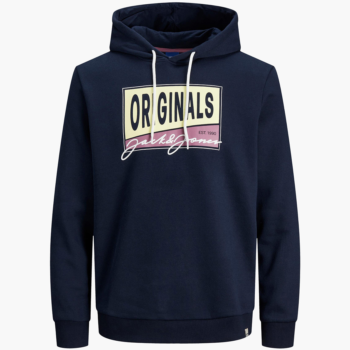 Jack & Jones Men Printed Hooded Sweatshirt-men-winterwear-hoodiesandsweatshirts-image-2