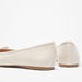 Celeste Women's Textured Pointed Toe Ballerina Shoes with Bow Detail-Women%27s Ballerinas-thumbnail-3