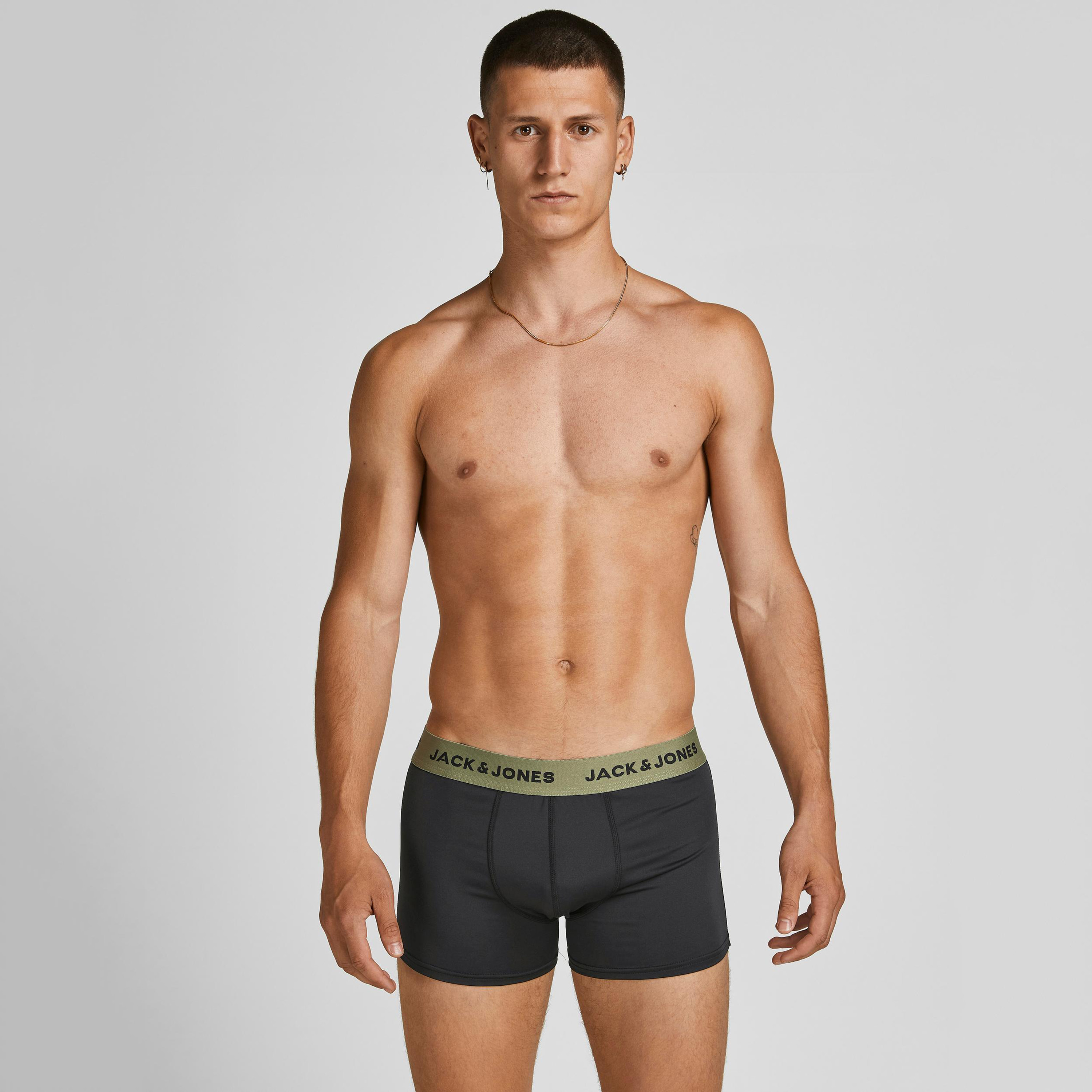 حزمة من 3 سروال قصير بحزام خصر مطبوع بشعار اسود للرجال من جاك آند جونز-men-clothing-innerwear-underwear-image-7