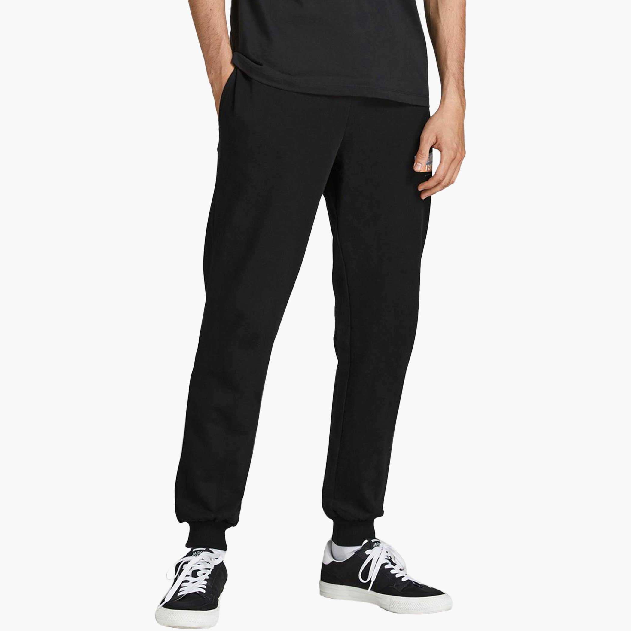 Jack & Jones Men Solid Sweat Pant with Drawstring Closure-men-clothing-bottoms-joggers-image-2