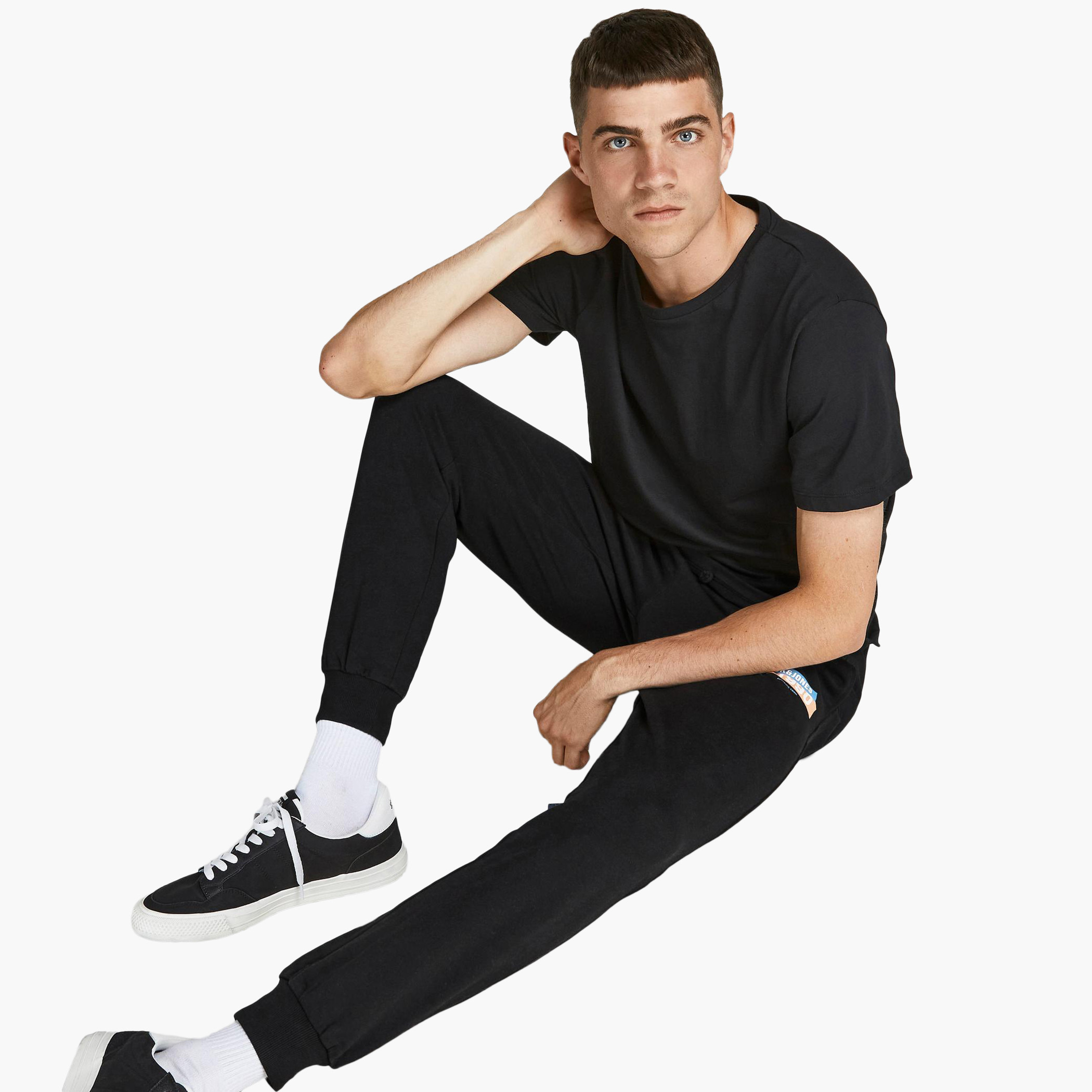 Jack & Jones Men Solid Sweat Pant with Drawstring Closure-men-clothing-bottoms-joggers-image-3
