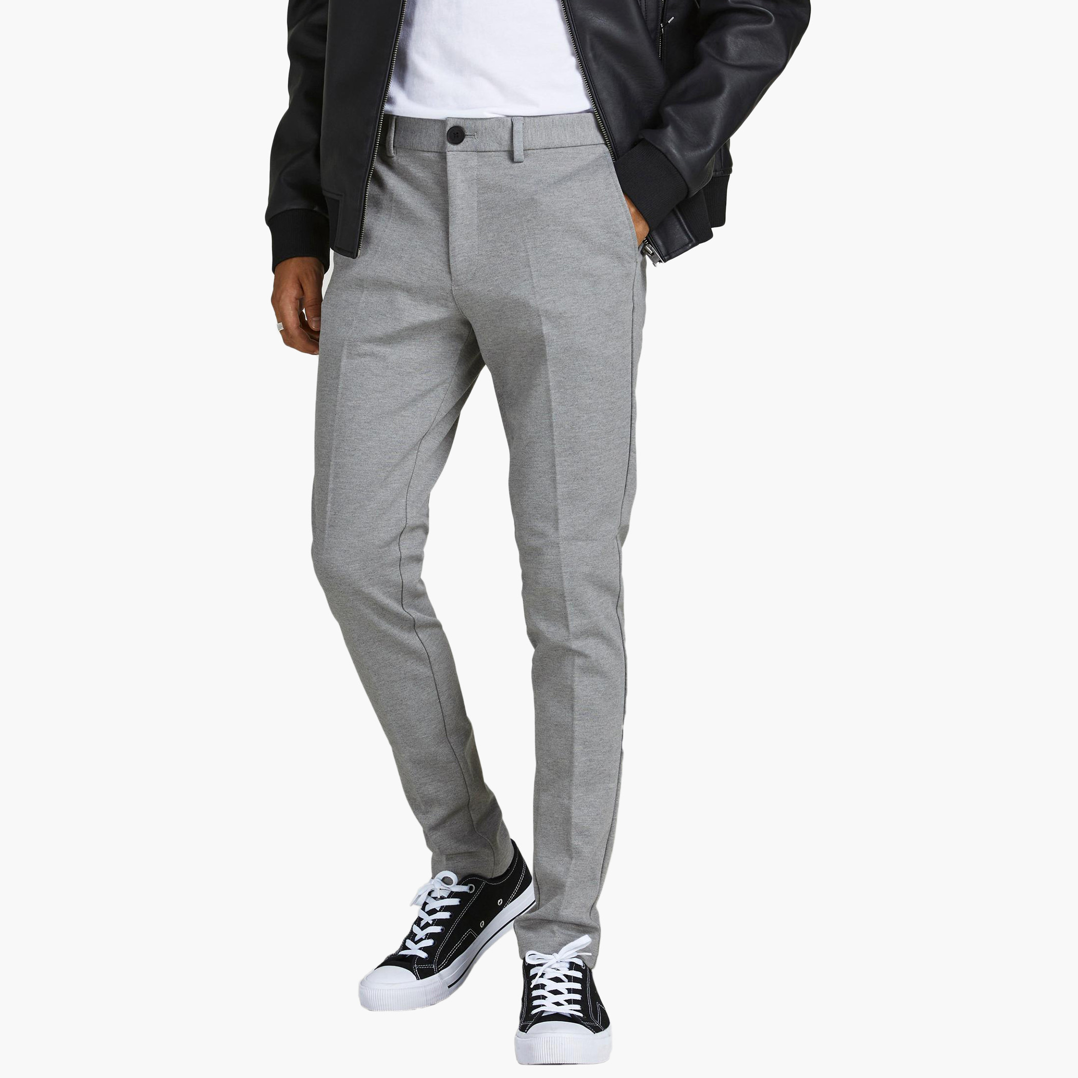 Jack & Jones Men Solid Pant with Button Closure-men-clothing-bottoms-trousersandchinos-trousers-image-1