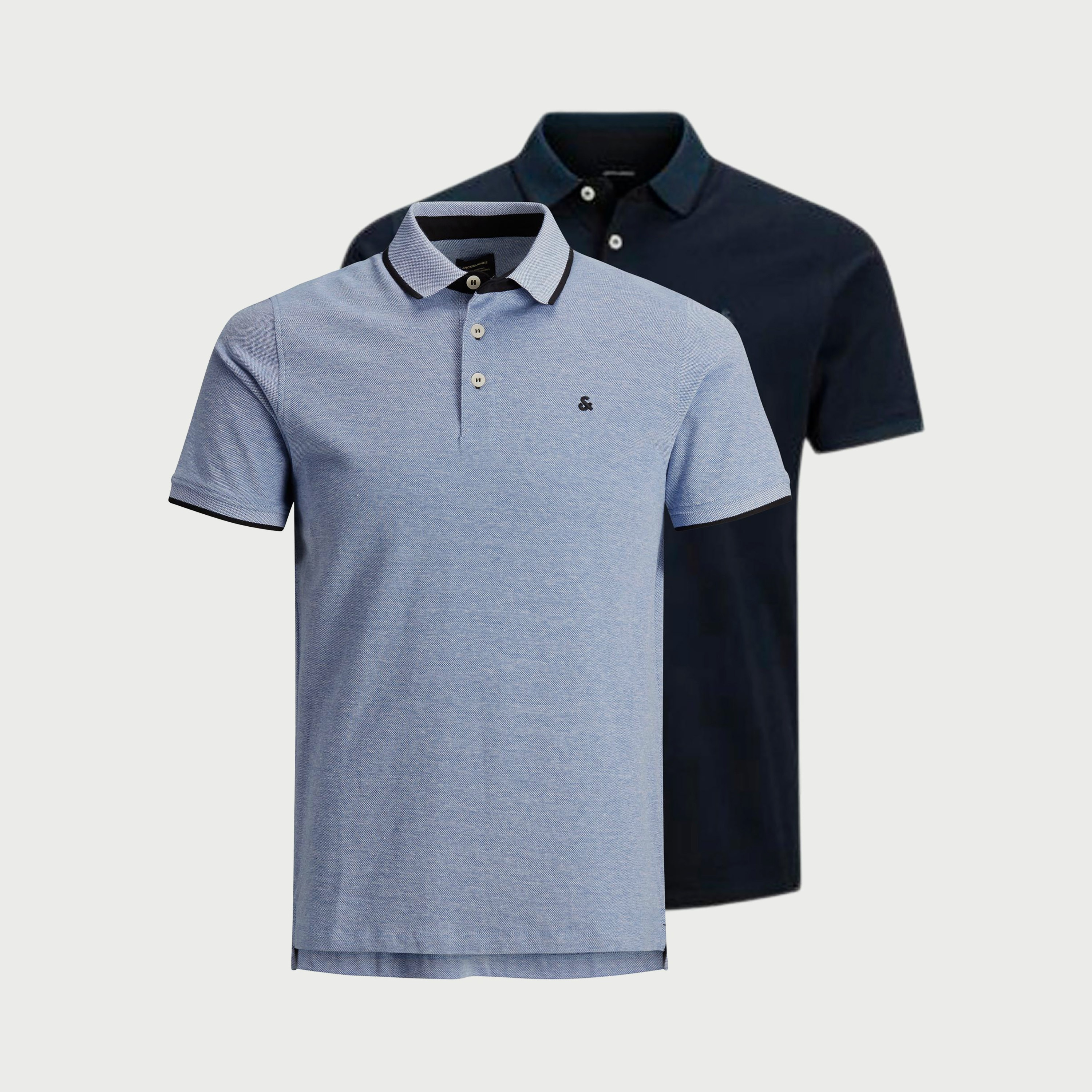 Jack & Jones Plus Size Pack of 2 Plain Short Sleeves Polo T-Shirt-men-clothing-tshirtsandpolos-polos-image-1