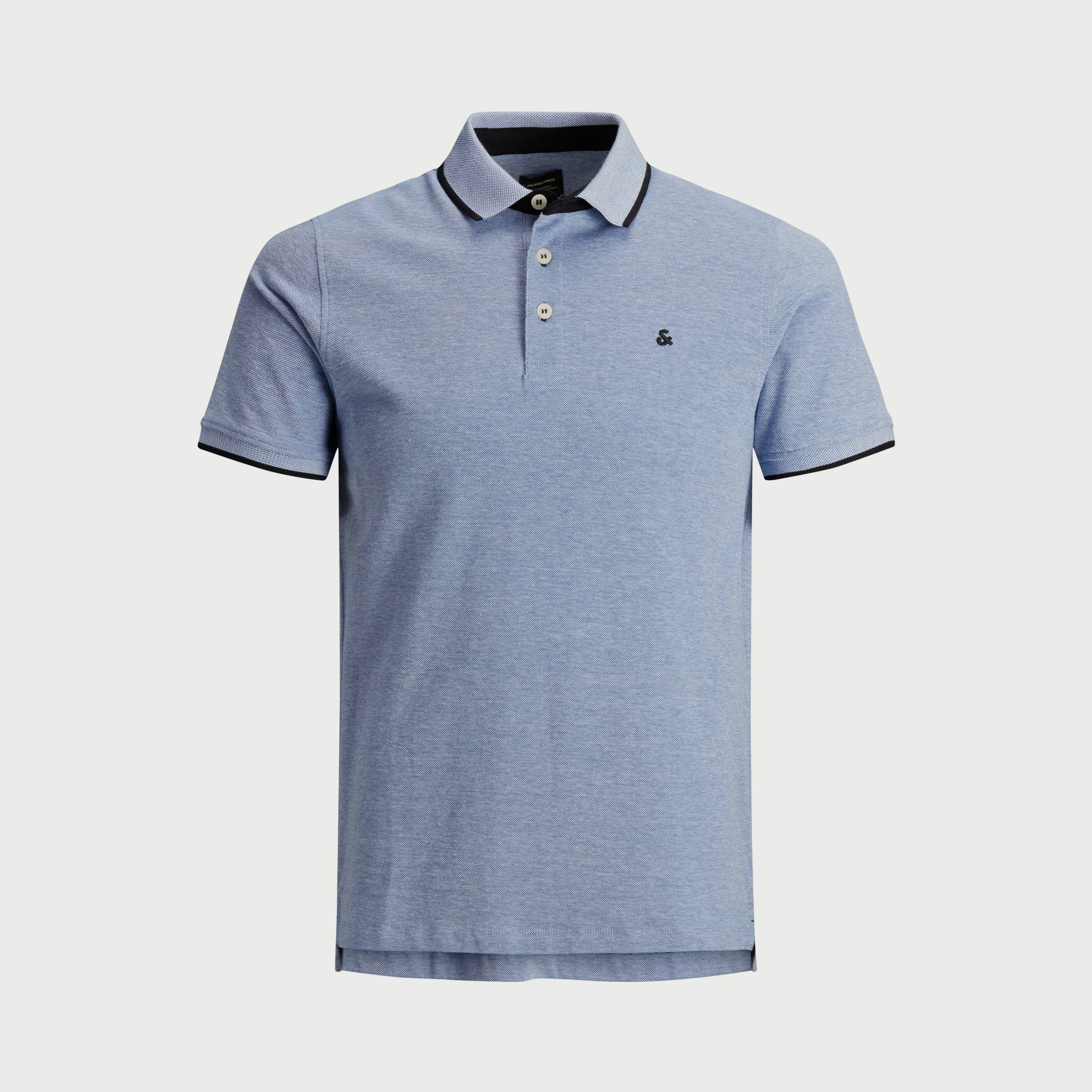 جاك اند جونز زائد حجم حزمة من 2 تي شيرت بولو بأكمام قصيرة سادة-men-clothing-tshirtsandpolos-polos-image-2