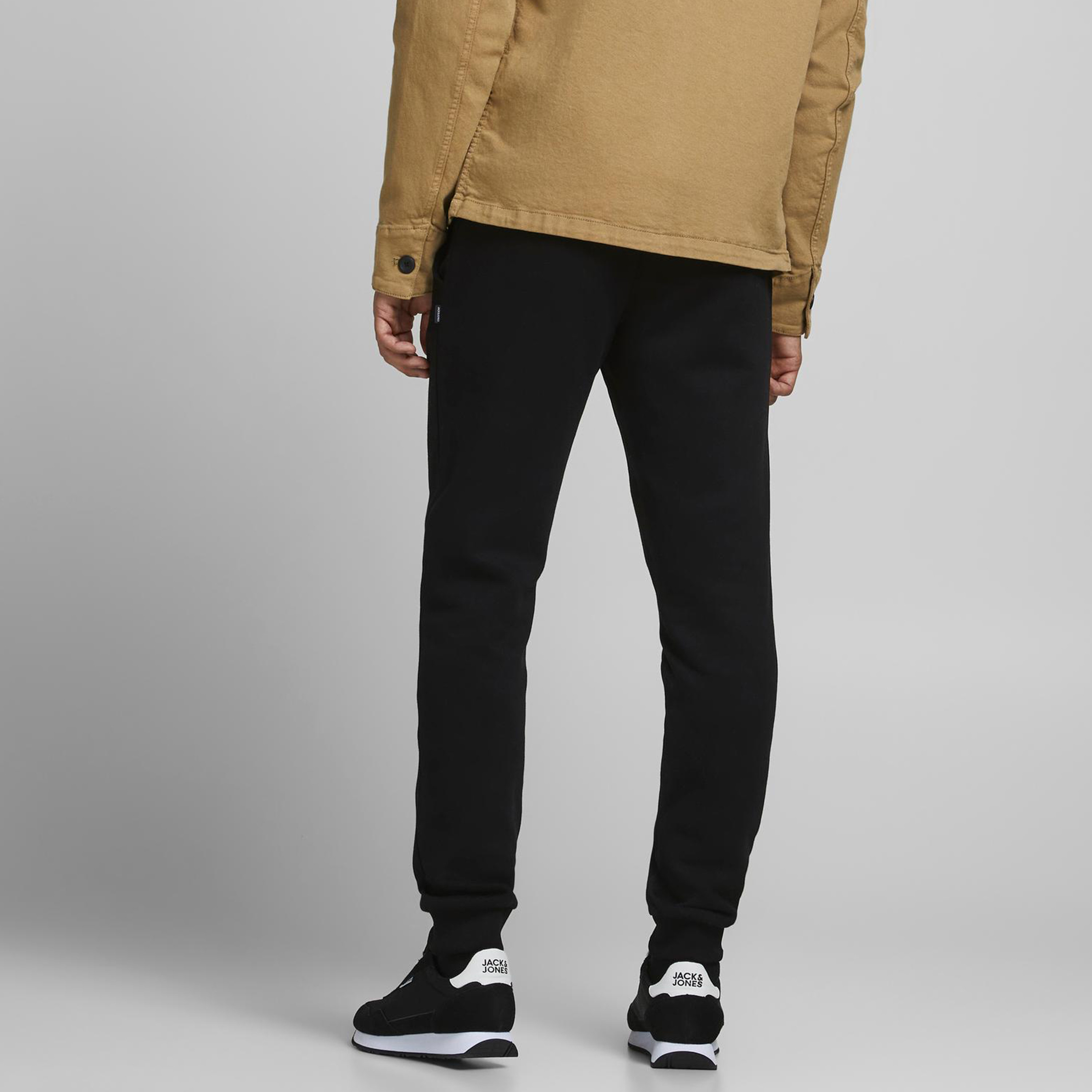 Jack & Jones Plain Mid Waist Drawstring Joggers-men-clothing-bottoms-joggers-image-4