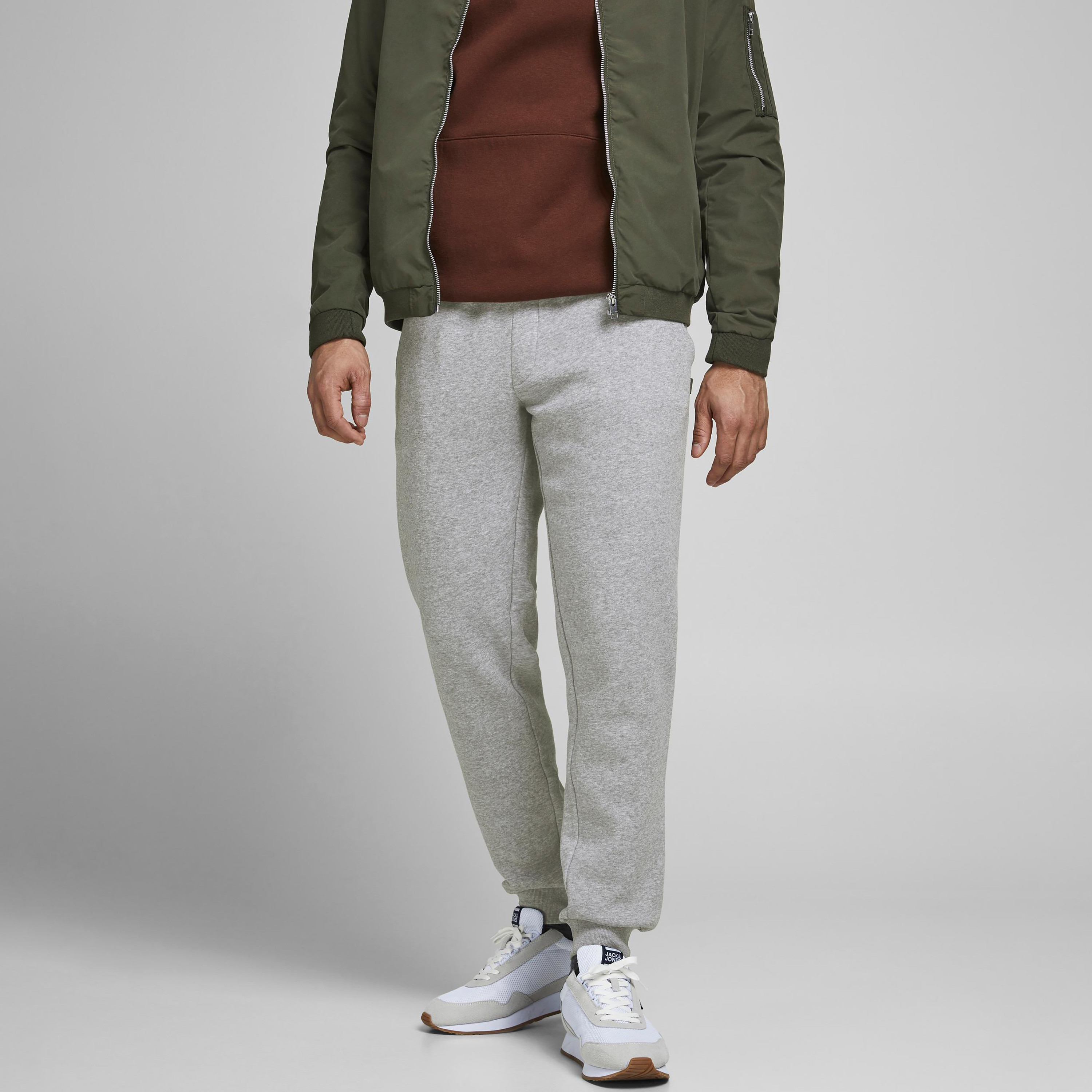 Jack & Jones Plain Mid Waist Drawstring Joggers-men-clothing-bottoms-joggers-image-11