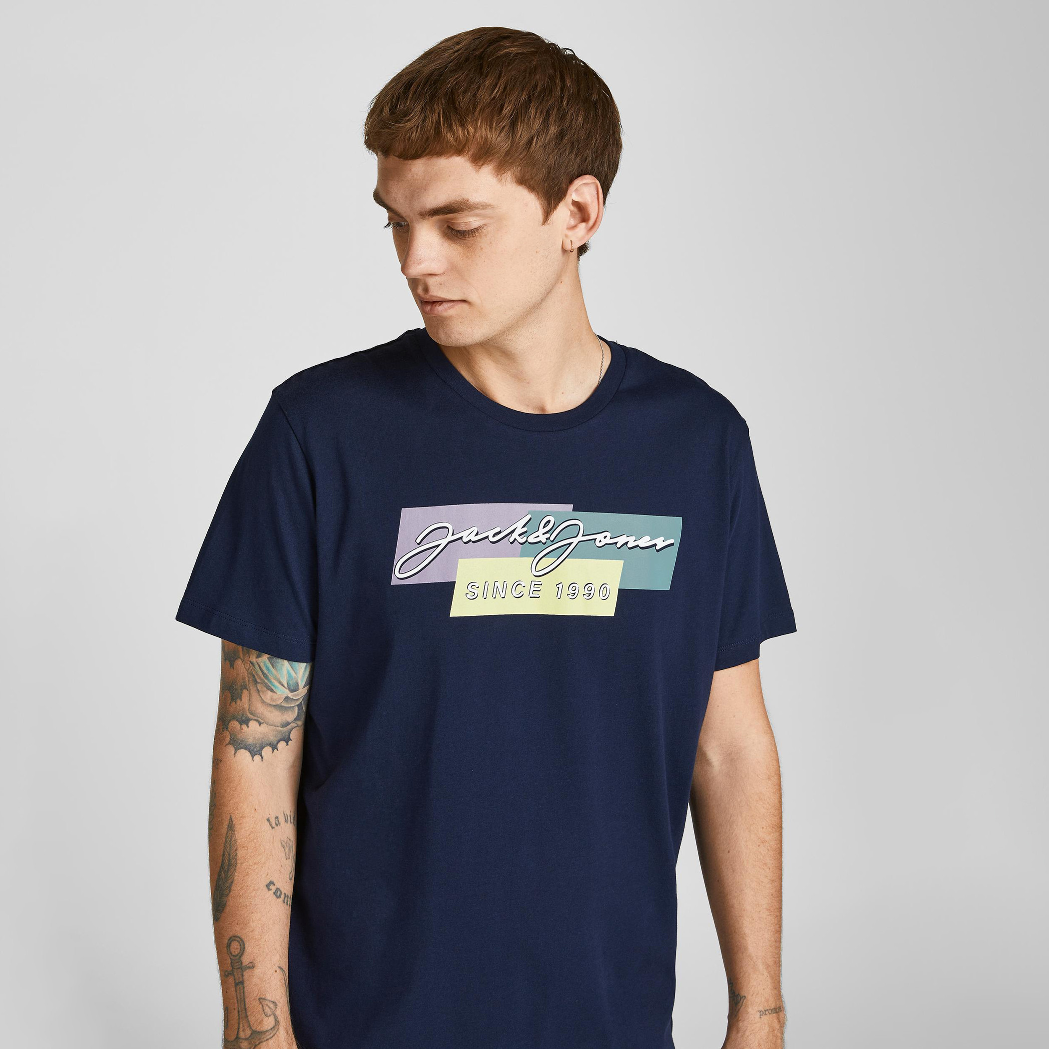 Jack & Jones Printed Crew Neck T-shirt with Short Sleeves-men-clothing-tshirtsandpolos-tshirts-image-2
