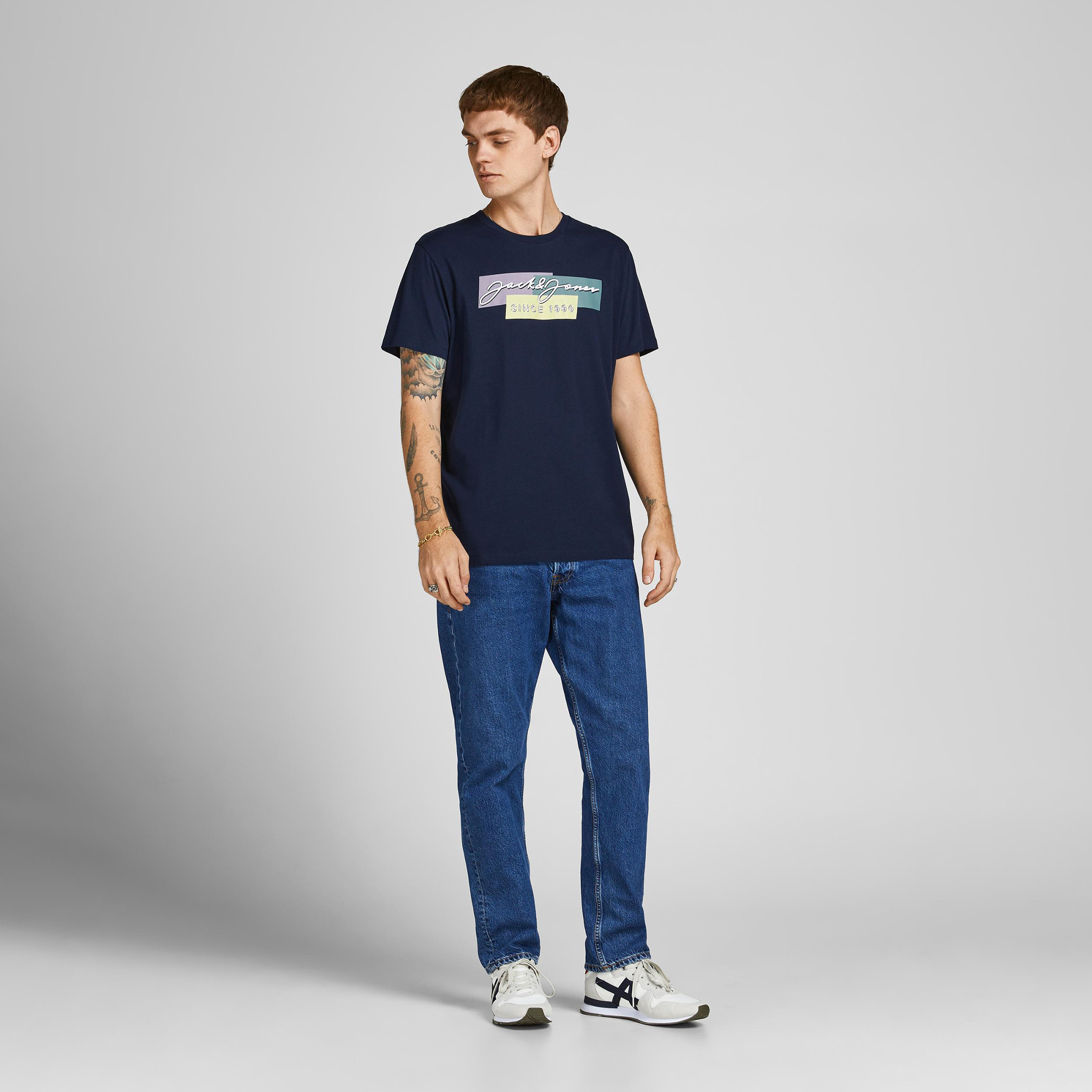 Jack & Jones Printed Crew Neck T-shirt with Short Sleeves-men-clothing-tshirtsandpolos-tshirts-image-4