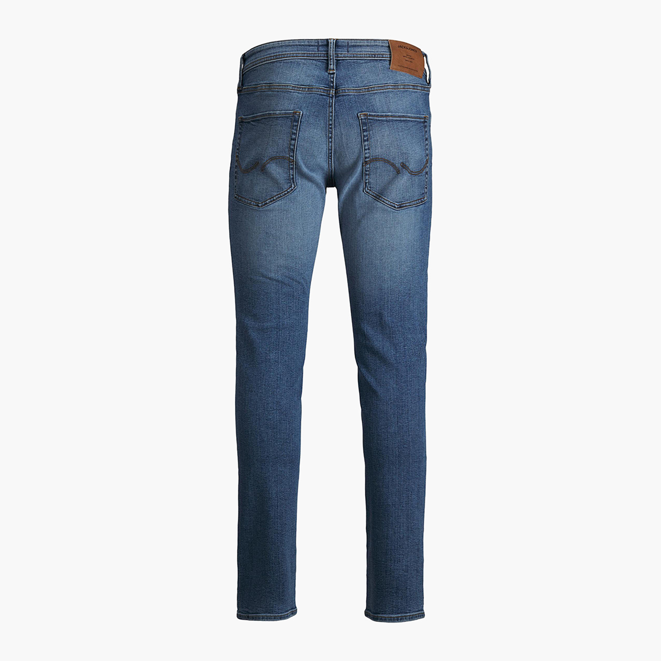 Jack & Jones Men Solid Slim Fit Jeans-men-clothing-bottoms-jeans-image-2