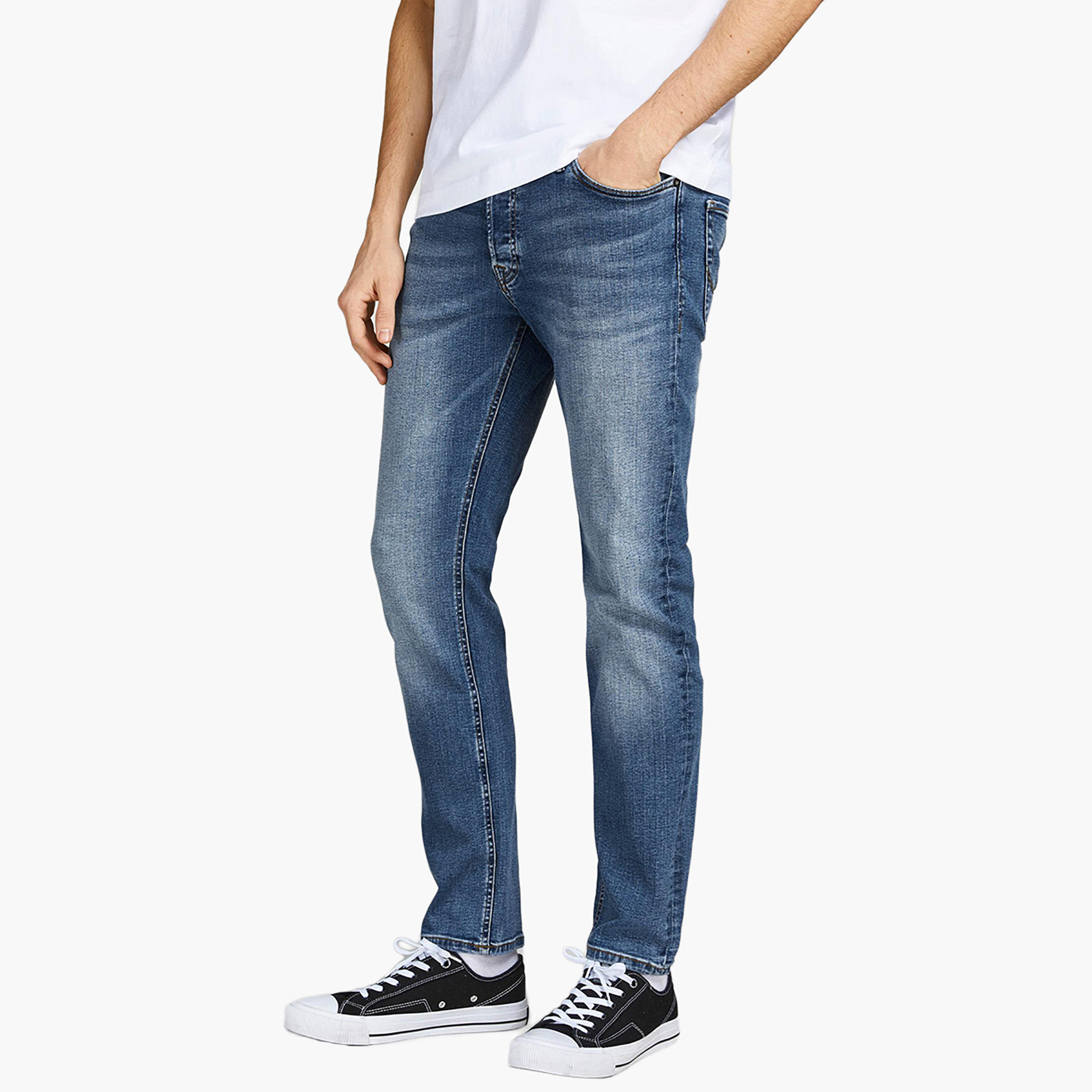 Jack & Jones Men Solid Slim Fit Jeans-men-clothing-bottoms-jeans-image-8