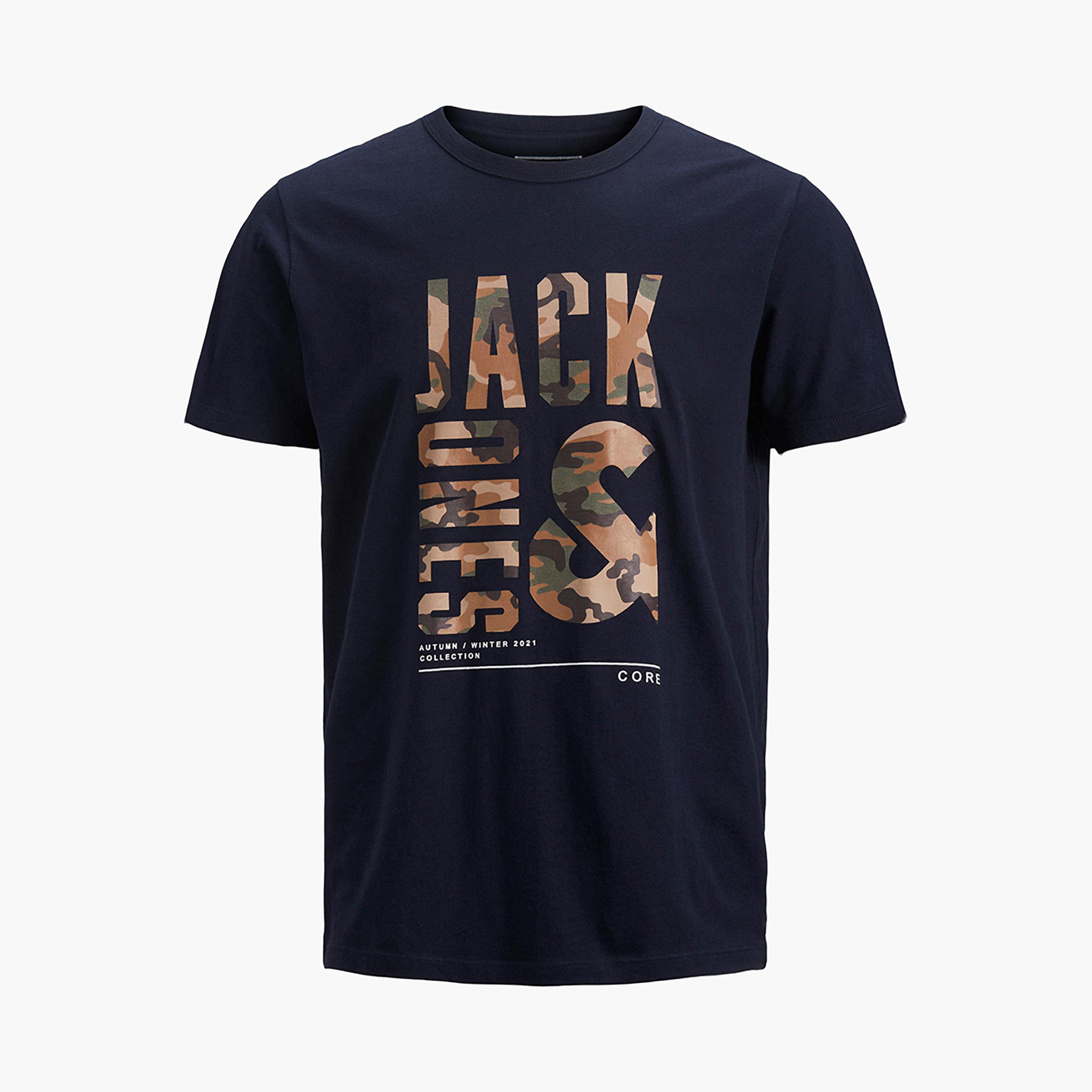 Jack & Jones Men Printed Crew Neck T-Shirt-men-clothing-tshirtsandpolos-tshirts-image-3