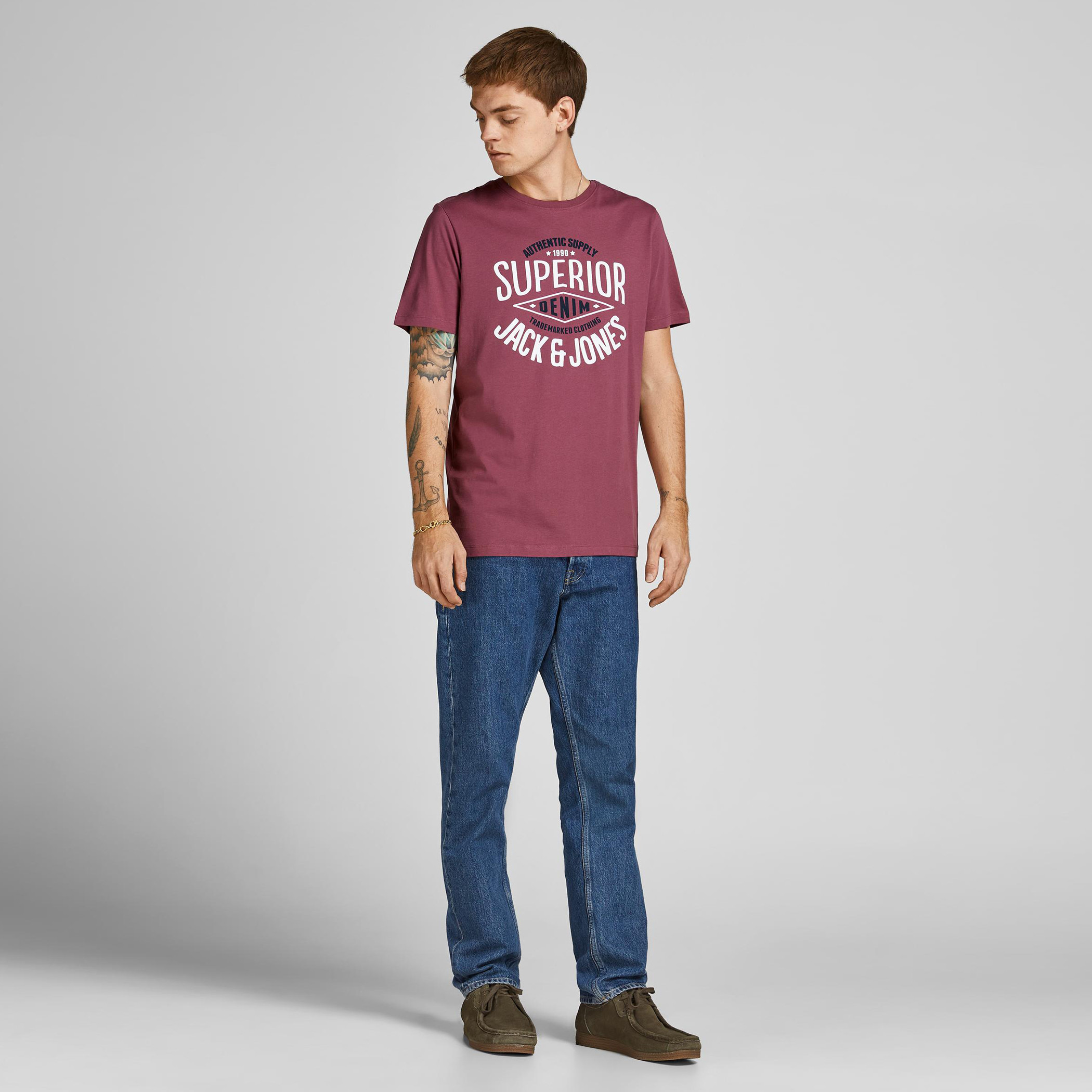 Jack & Jones Printed Crew Neck T-shirt with Short Sleeves-men-clothing-tshirtsandpolos-tshirts-image-4