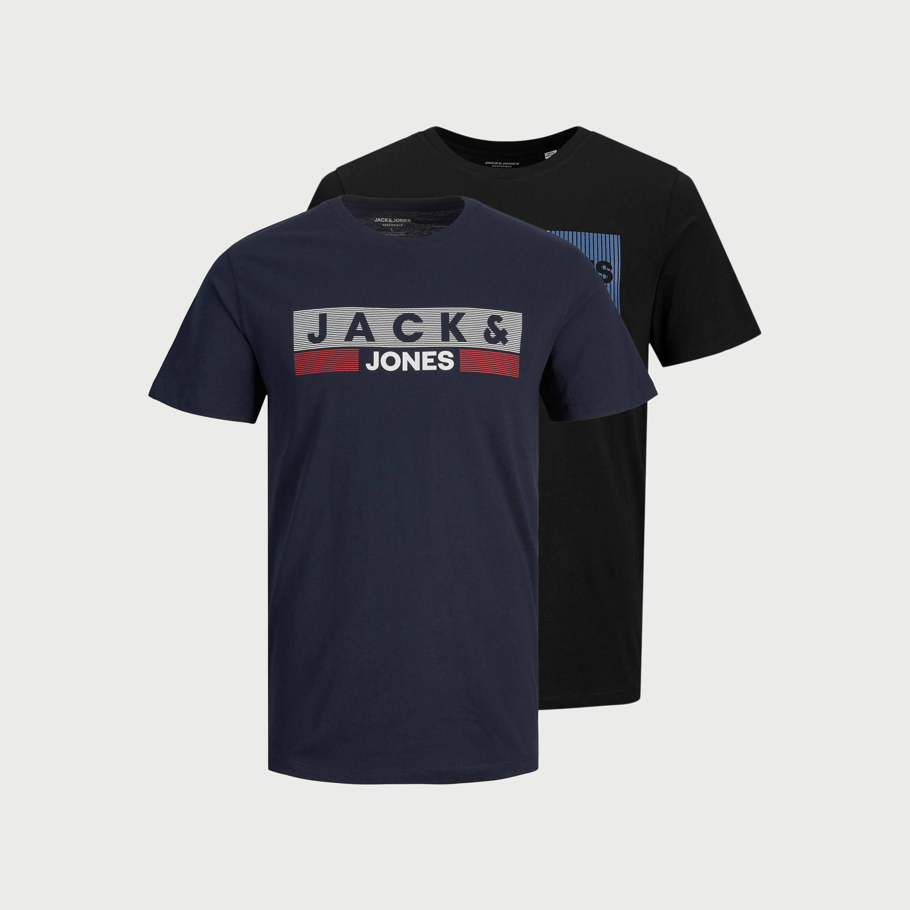 Pack of 2 Jack & Jones Logo Crew Neck Short Sleeves T-Shirt-men-clothing-tshirtsandpolos-tshirts-image-1