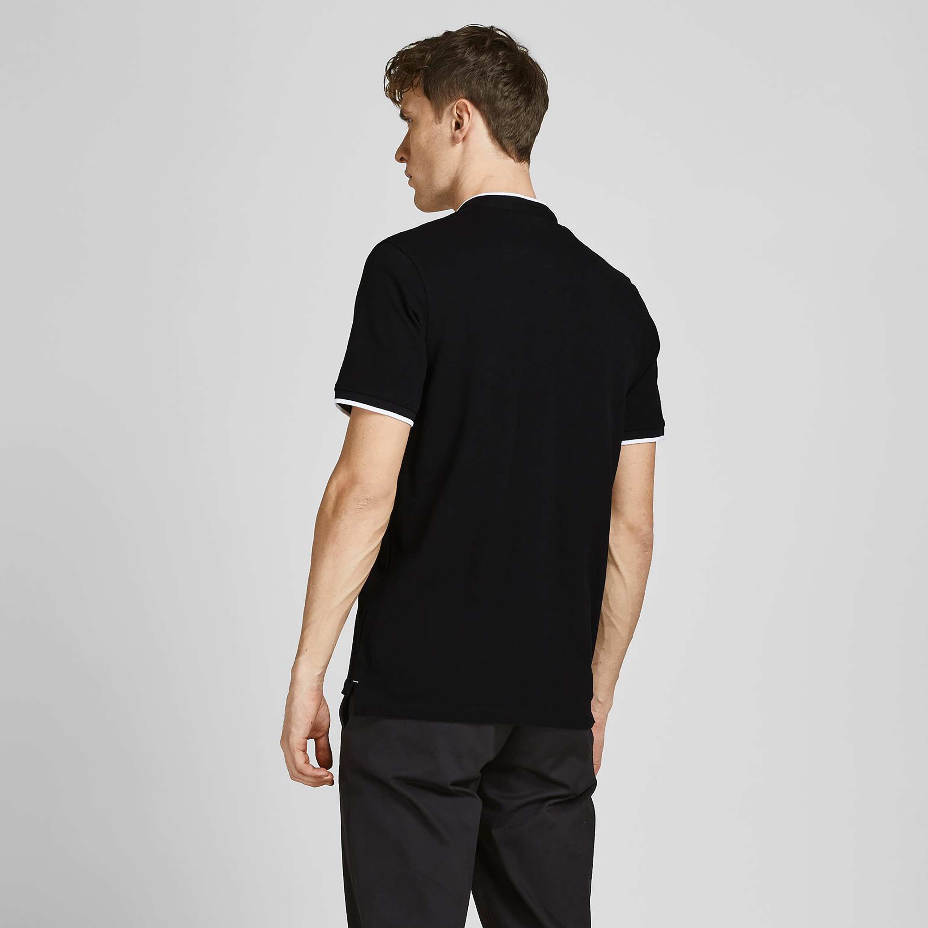 بولو تي شيرت من جاك آند جونز بأكمام قصيرة سادة-men-clothing-tshirtsandpolos-polos-image-4