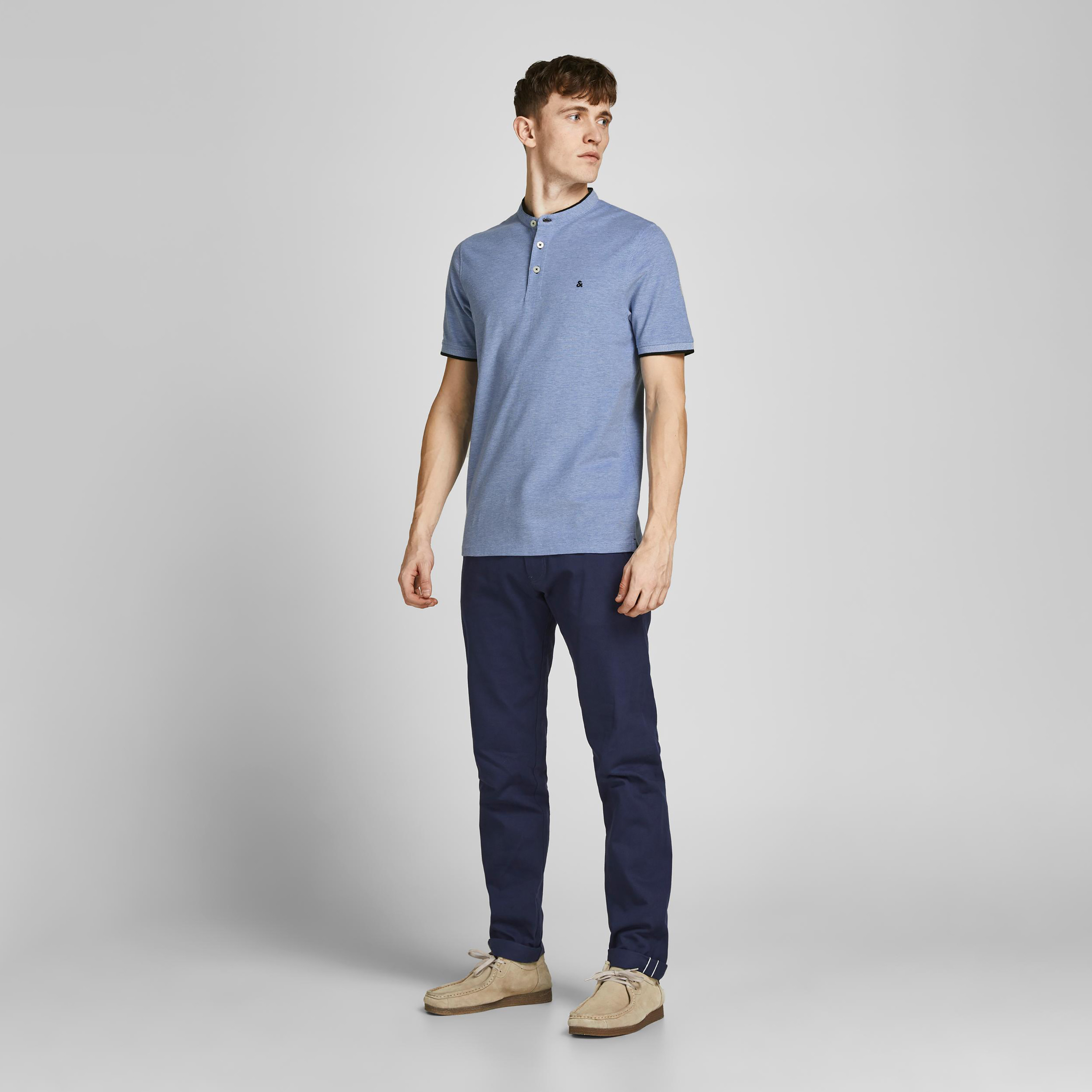 بولو تي شيرت من جاك آند جونز بأكمام قصيرة سادة-men-clothing-tshirtsandpolos-polos-image-6