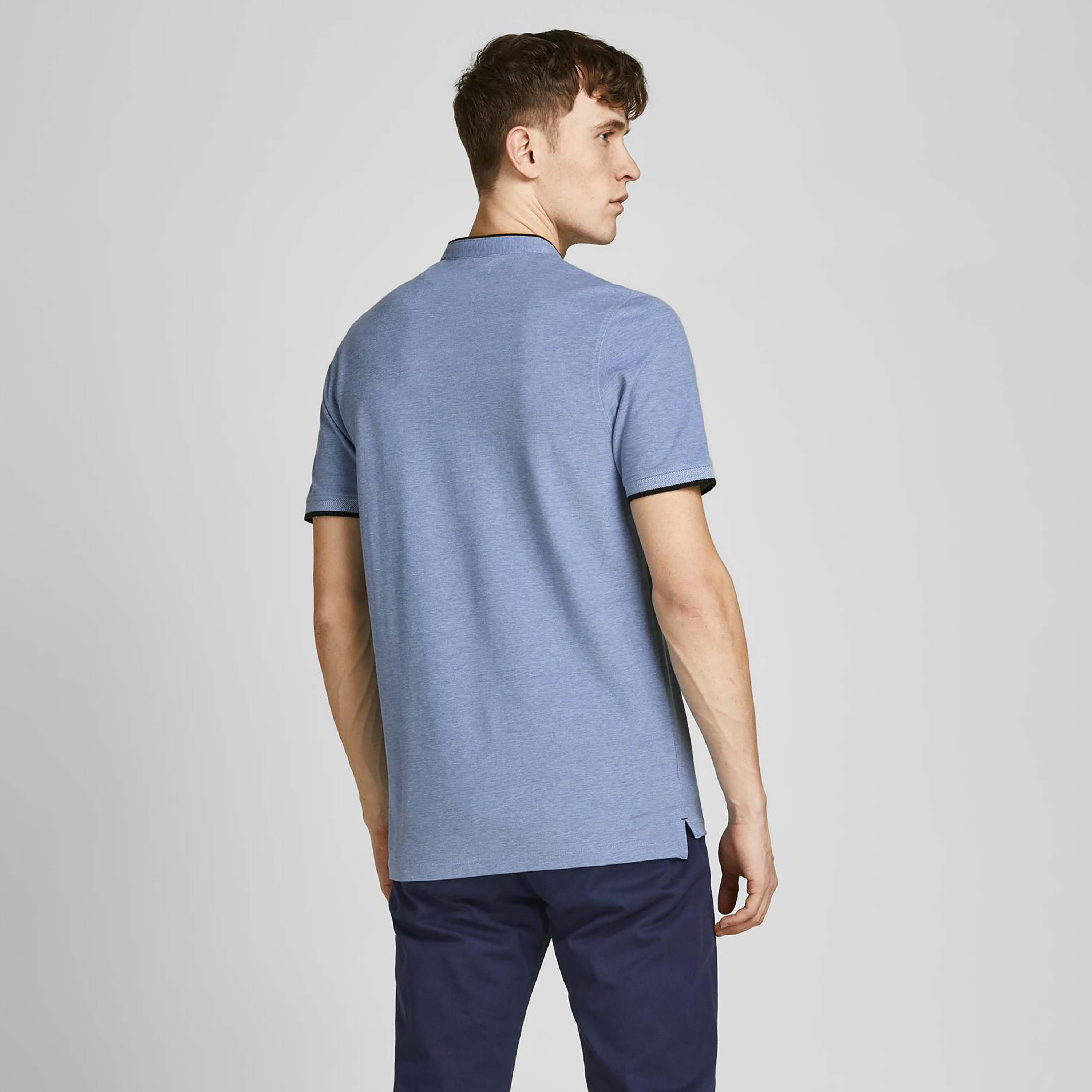 بولو تي شيرت من جاك آند جونز بأكمام قصيرة سادة-men-clothing-tshirtsandpolos-polos-image-8