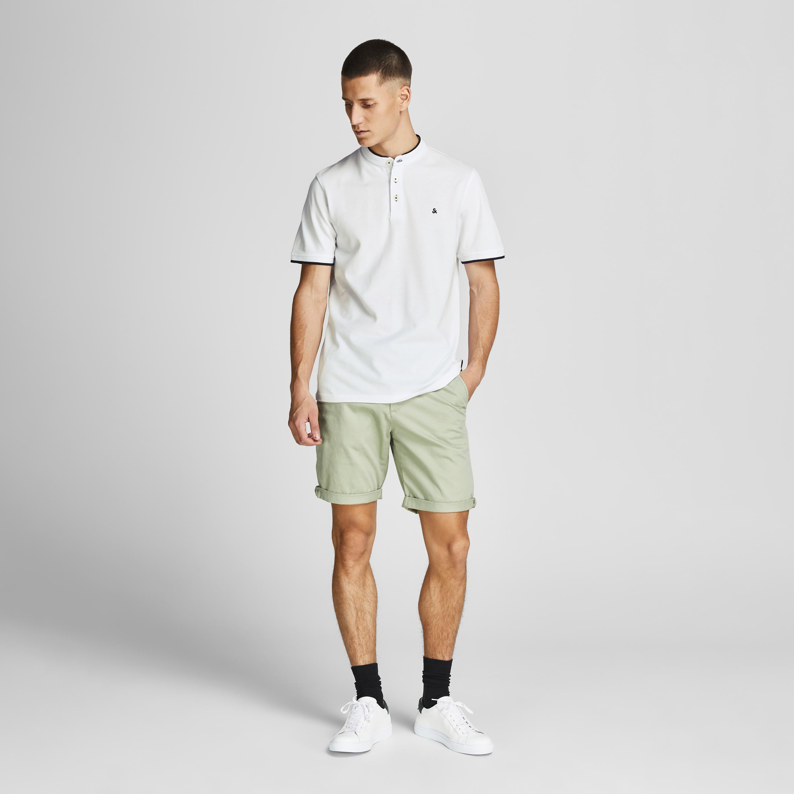 بولو تي شيرت من جاك آند جونز بأكمام قصيرة سادة-men-clothing-tshirtsandpolos-polos-image-13
