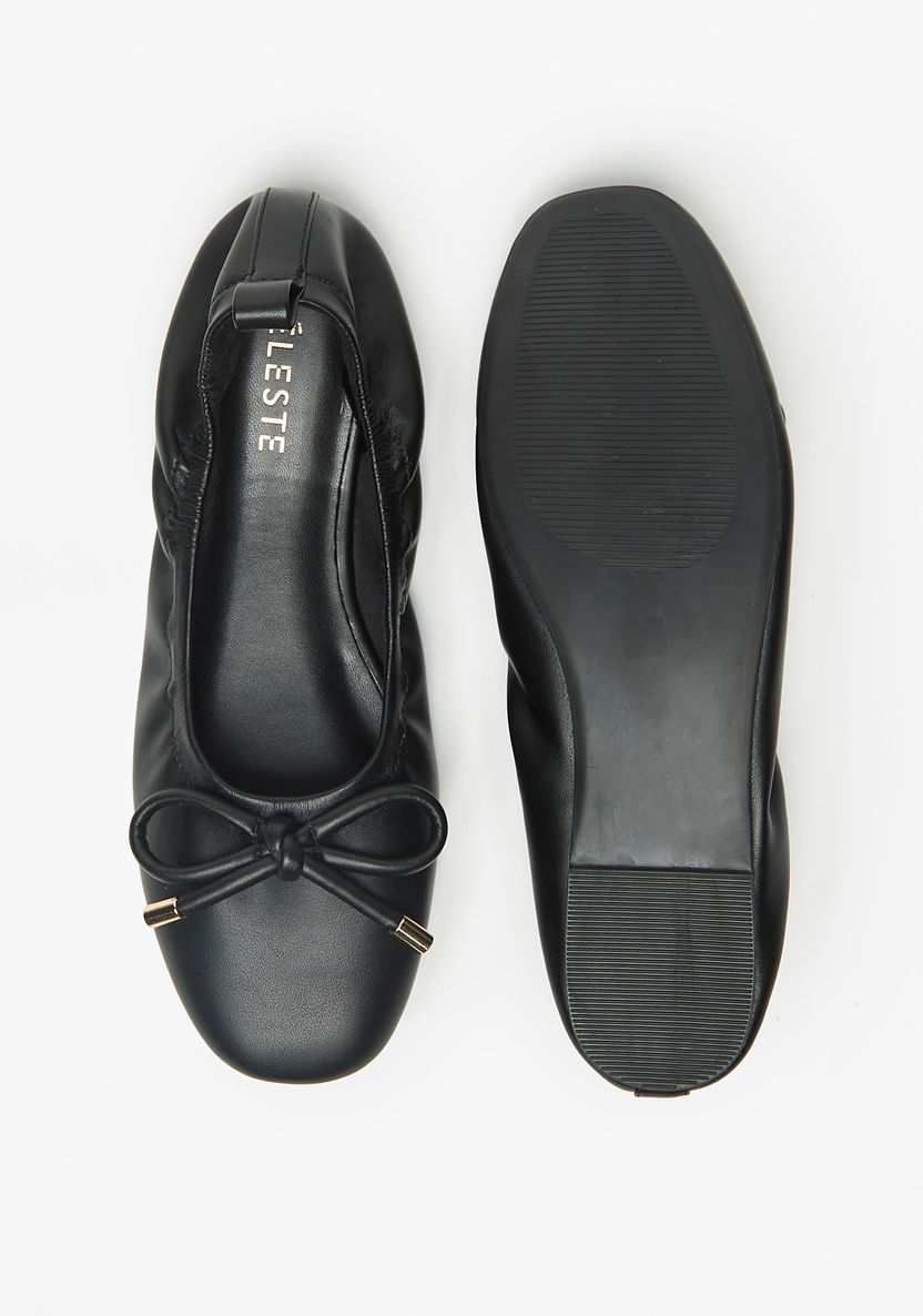 Celeste Women's Slip-On Pointed Toe Ballerina Shoes-Women%27s Ballerinas-image-3