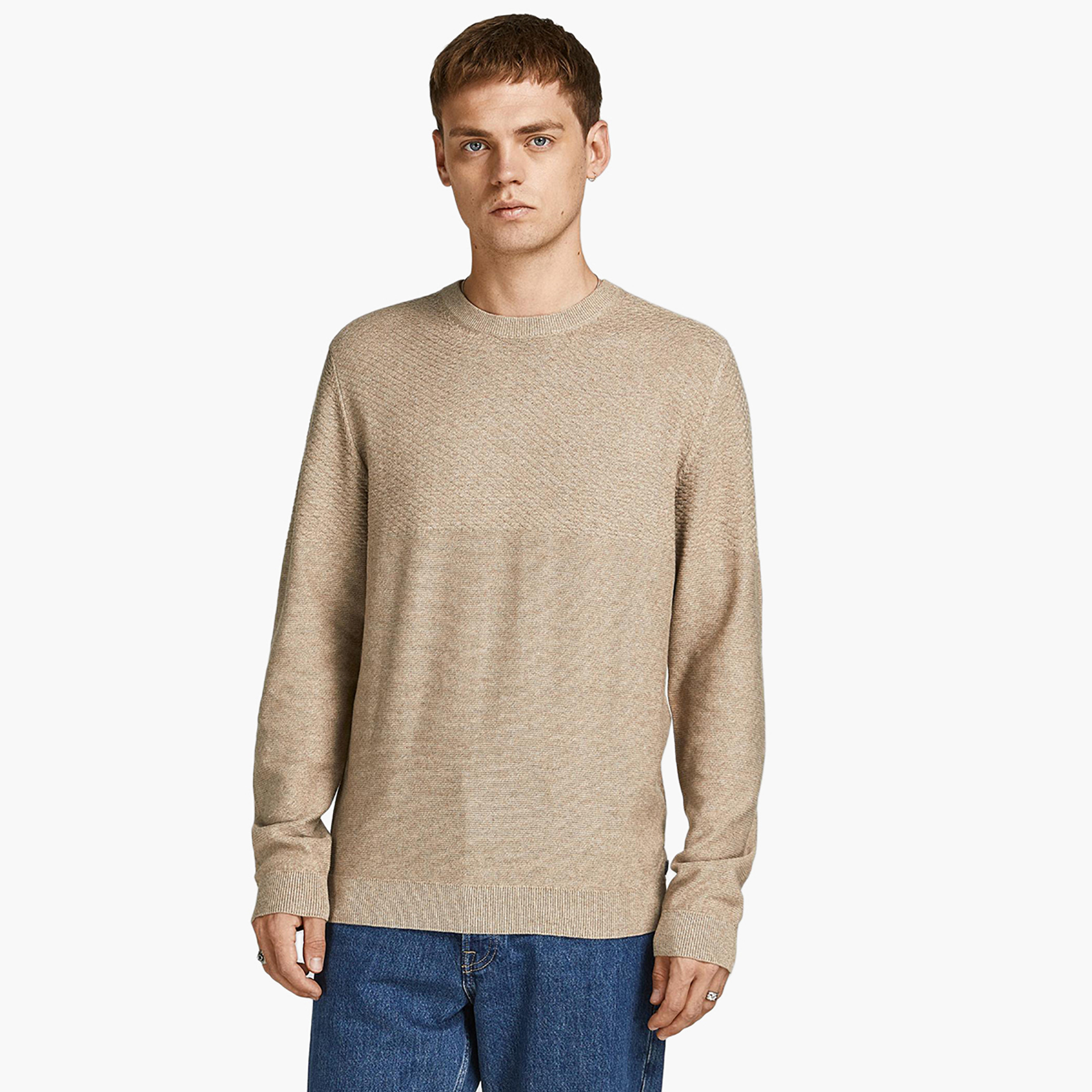 Jack & Jones Men Knitted Crew Neck Pullover-men-clothing-sweatersandpullovers-image-1