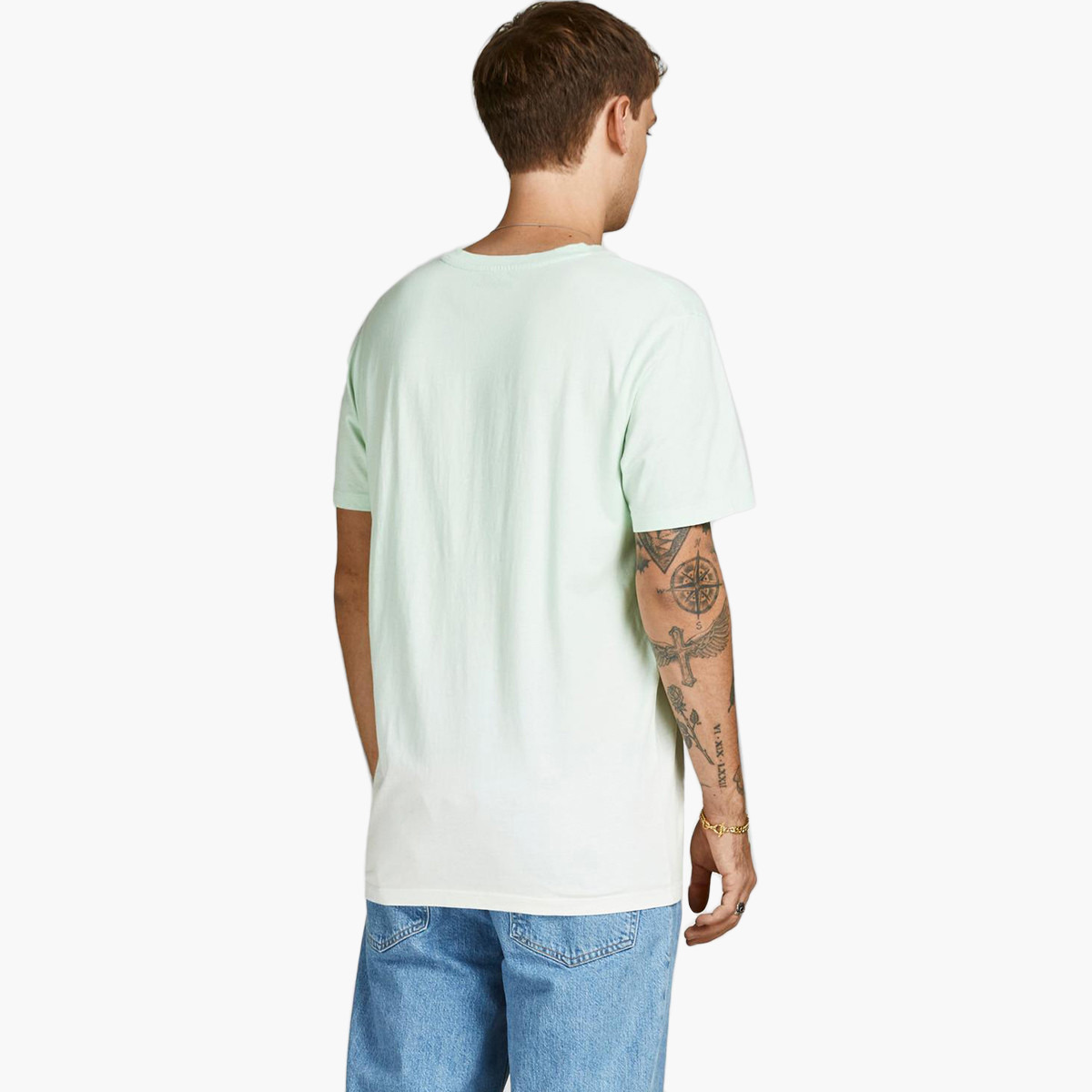 تي شيرت رجالي من جاك وجون بأكمام قصيرة وياقة دائرية وشعار منت-men-clothing-tshirtsandpolos-tshirts-image-2