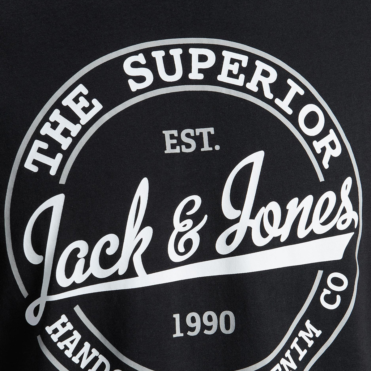 Jack & Jones Men Black Printed Crew Neck T-Shirt-men-clothing-tshirtsandpolos-tshirts-image-2