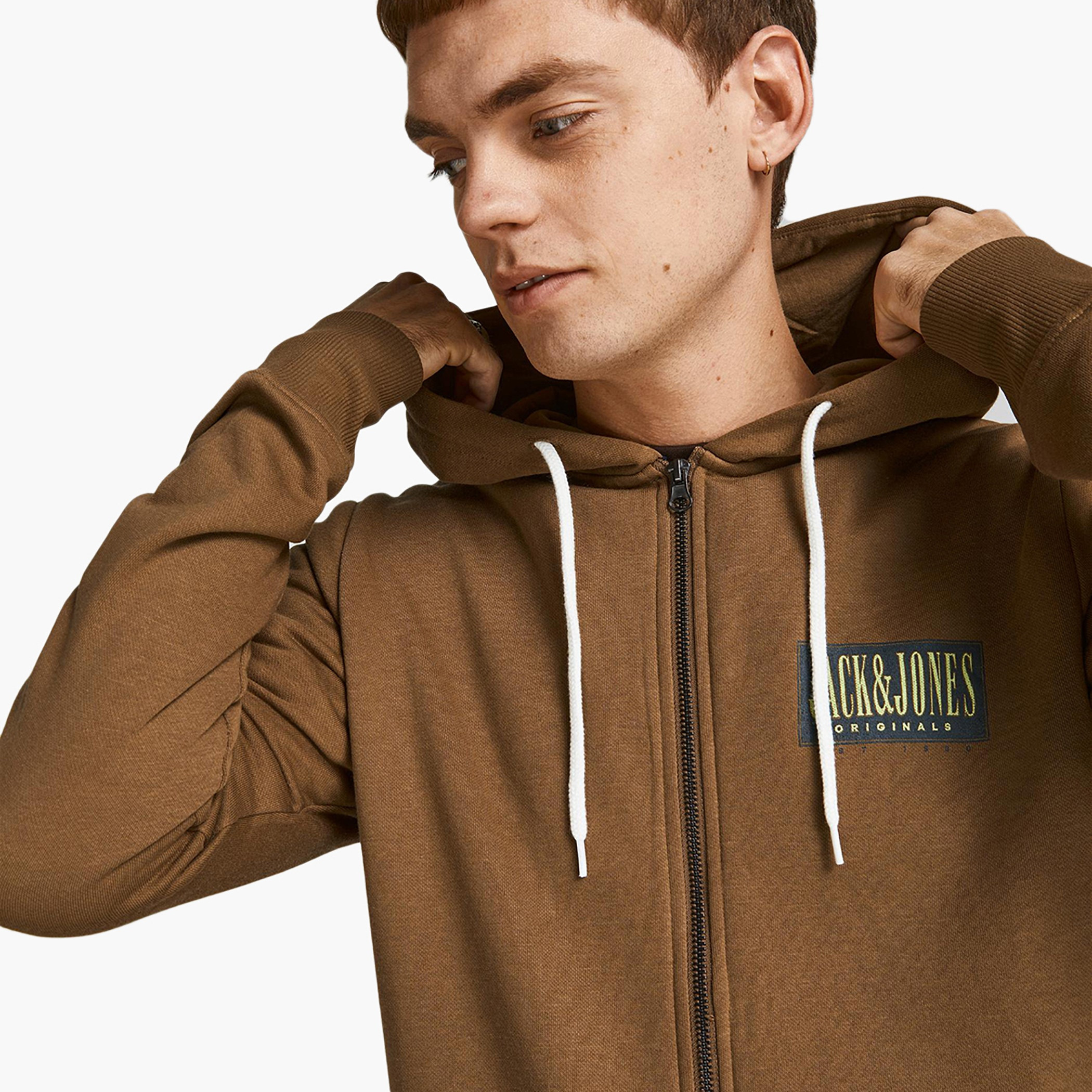 Jack & Jones Men Logo Front Zipper Hoodie-men-winterwear-hoodiesandsweatshirts-image-8