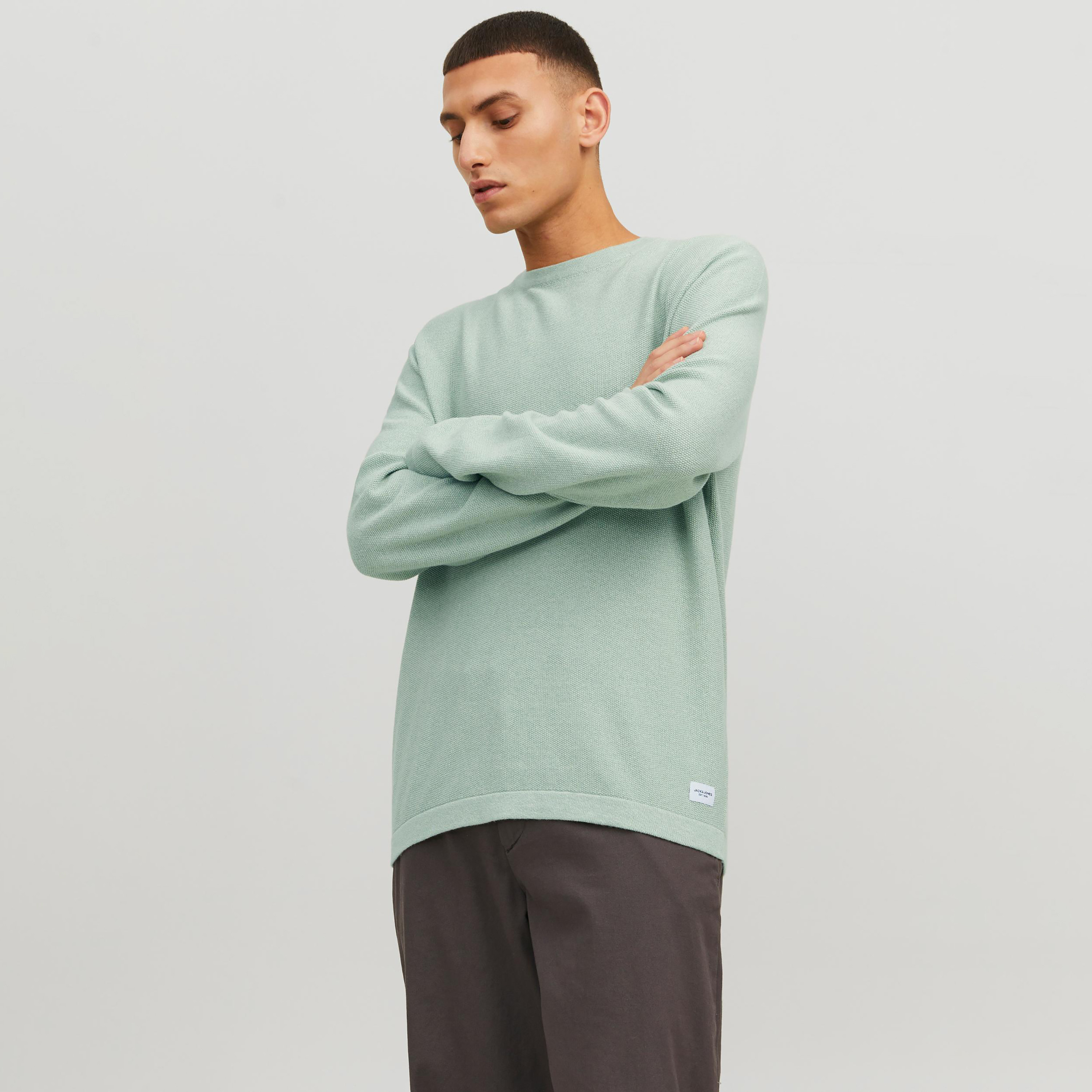 Jack & Jones Plain Crew Neck Long Sleeves Pullover-men-clothing-sweatersandpullovers-image-11
