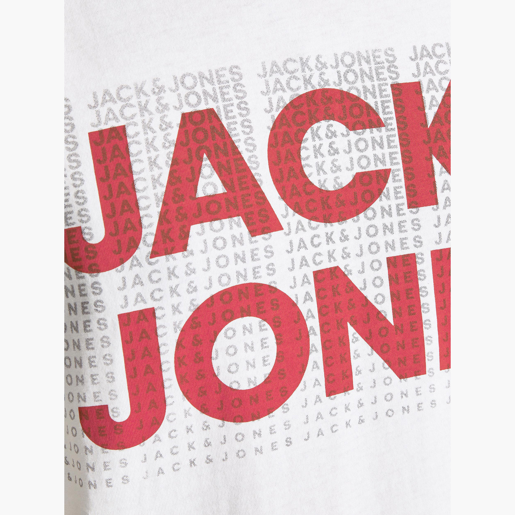 Jack & Jones Logo Print Crew Neck T-shirt with Short Sleeves-men-clothing-tshirtsandpolos-tshirts-image-6