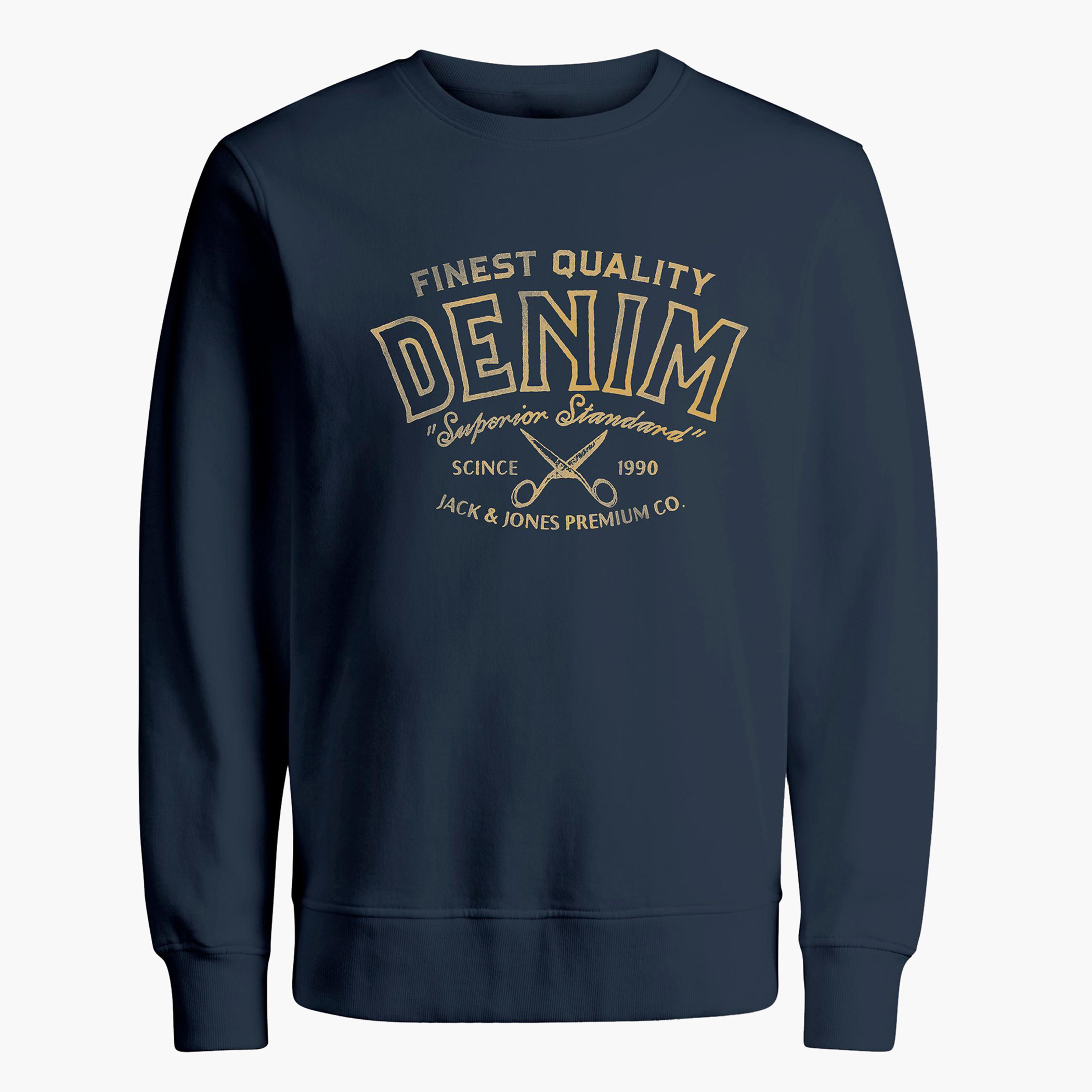 سويت شيرت بياقة ضيقة وأكمام طويلة وطبعات من جاك & جونز-men-winterwear-hoodiesandsweatshirts-image-1