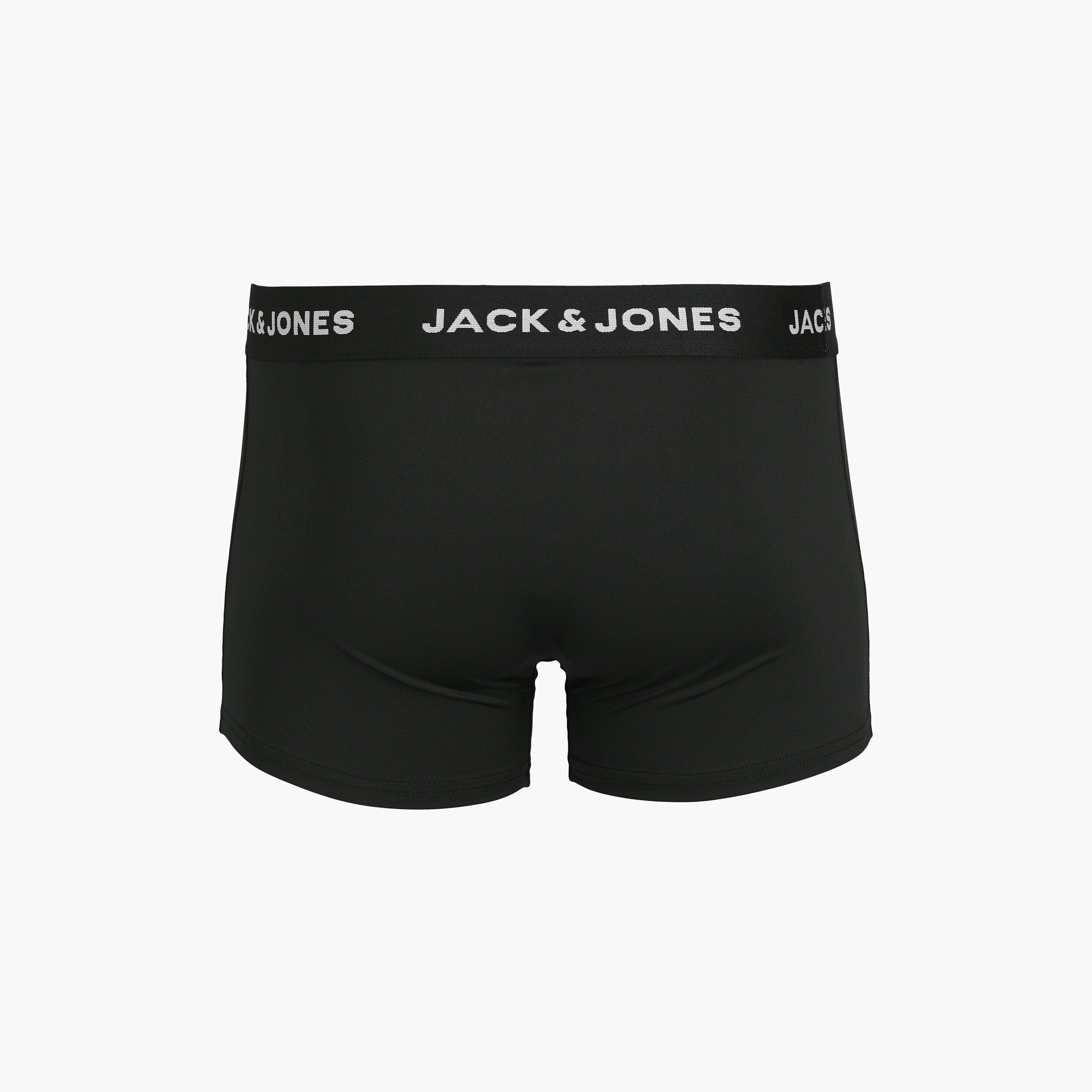 Jack & Jones Pack of 3 Plain Brand Print Waistband Men's Trunks-men-clothing-innerwear-underwear-image-6