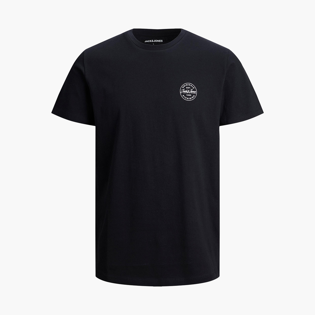 تي شيرت رجالي من جاك آند جونز بأكمام قصيرة و ياقة مستديرة و شعار مع لون اسود-men-clothing-tshirtsandpolos-tshirts-image-3