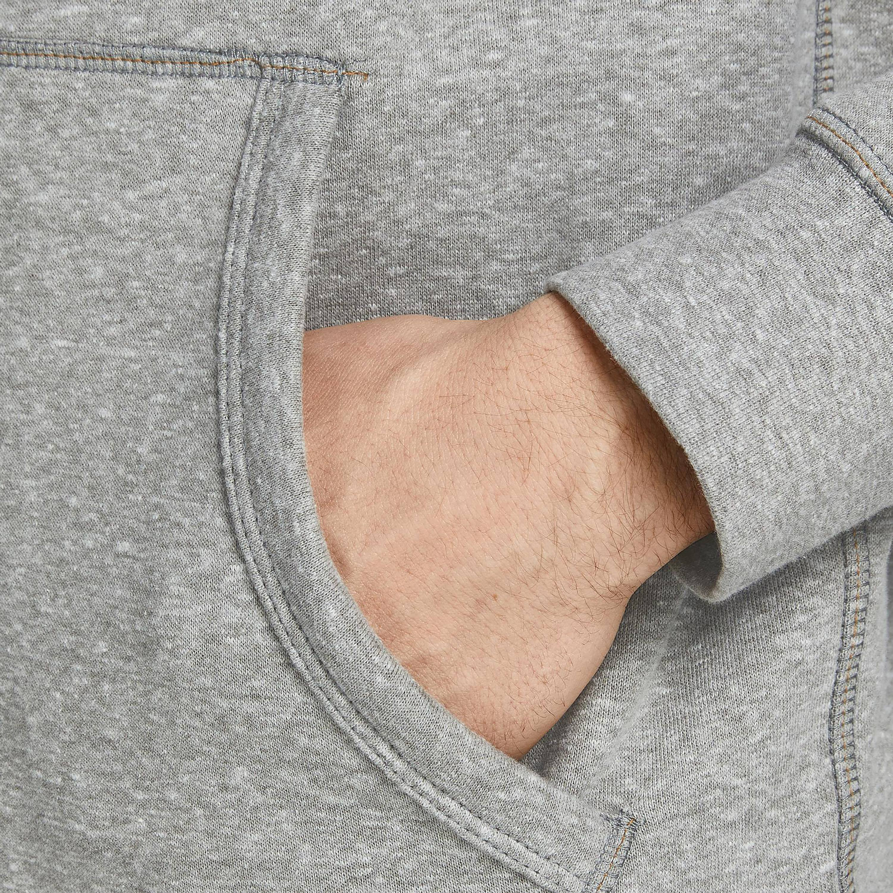 Jack & Jones Men Grey Embroidered Kangaroo Pocket Hoodie-men-winterwear-hoodiesandsweatshirts-image-6