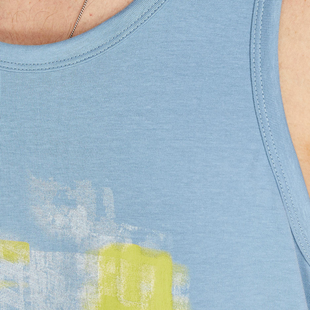 Jack & Jones Men Blue Printed Sleeveless Tank Top-men-clothing-tshirtsandpolos-vests-image-5