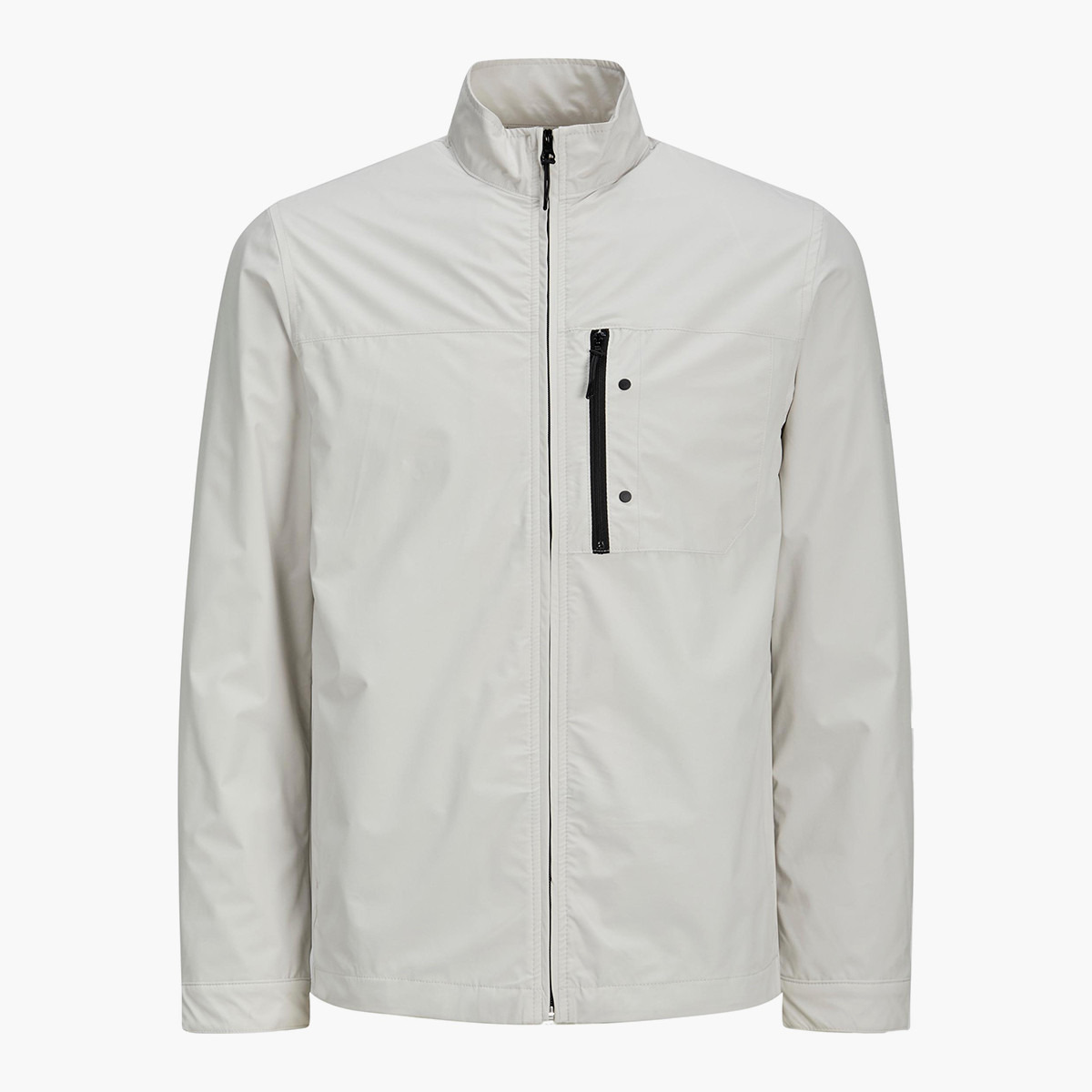 جاكيت جاك آند جونز رجالي بياقة عالية وسحاب كامل مطبوع رمادي-men-clothing-jacketsandblazers-jackets-image-3