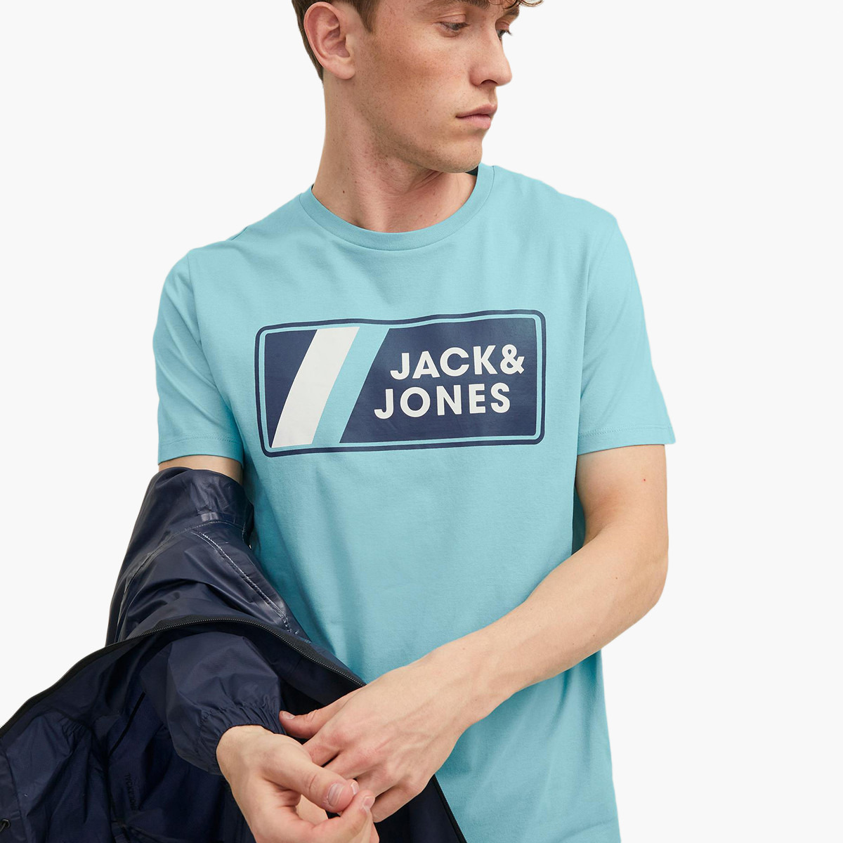 تي شيرت جاك آند جونز رجالي أزرق مطبوع بياقة مستديرة وأكمام قصيرة-men-clothing-tshirtsandpolos-tshirts-image-6