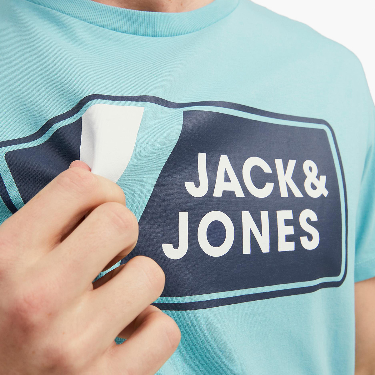 تي شيرت جاك آند جونز رجالي أزرق مطبوع بياقة مستديرة وأكمام قصيرة-men-clothing-tshirtsandpolos-tshirts-image-7