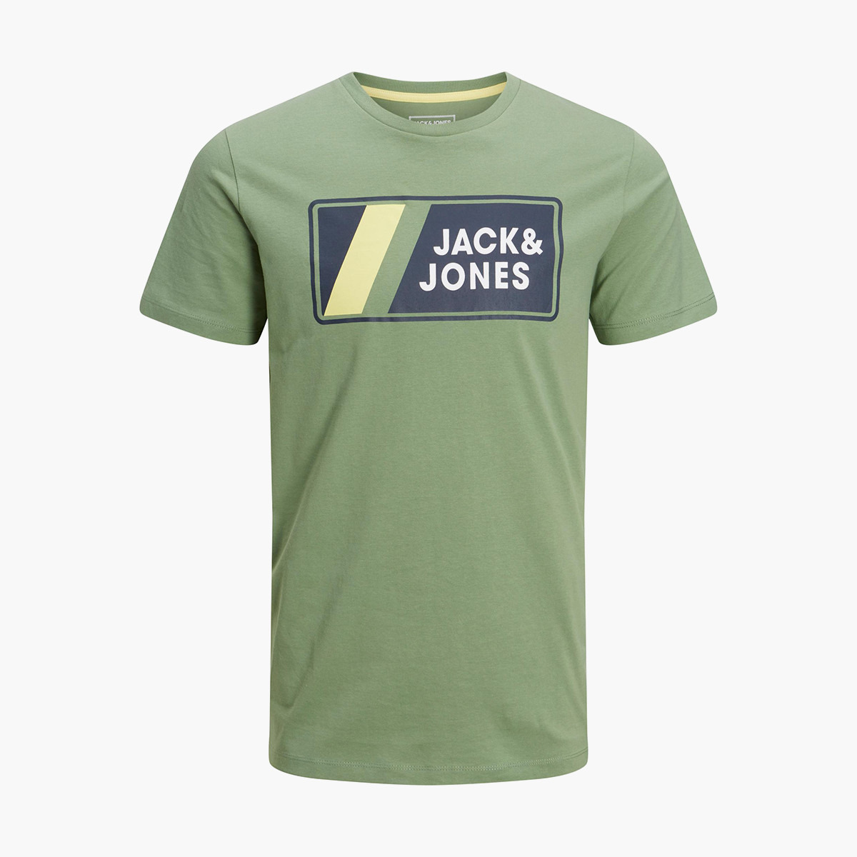 قميص رجالي من جاك وجوكس بأكمام قصيرة وياقة دائرية وطبعة خضراء-men-clothing-tshirtsandpolos-tshirts-image-3