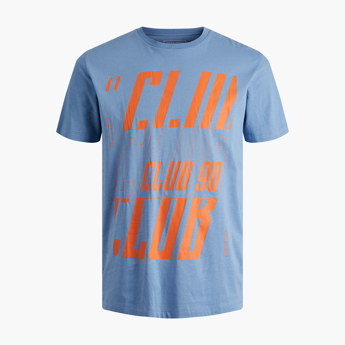 تي شيرت جاك آند جونز رجالي أزرق مطبوع بياقة مستديرة وأكمام قصيرة-men-clothing-tshirtsandpolos-tshirts-image-1