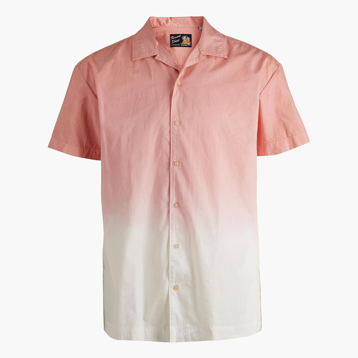 قميص جاك آند جونز رجالي بأكمام قصيرة وردية متدرجة اللون-men-clothing-shirts-image-3