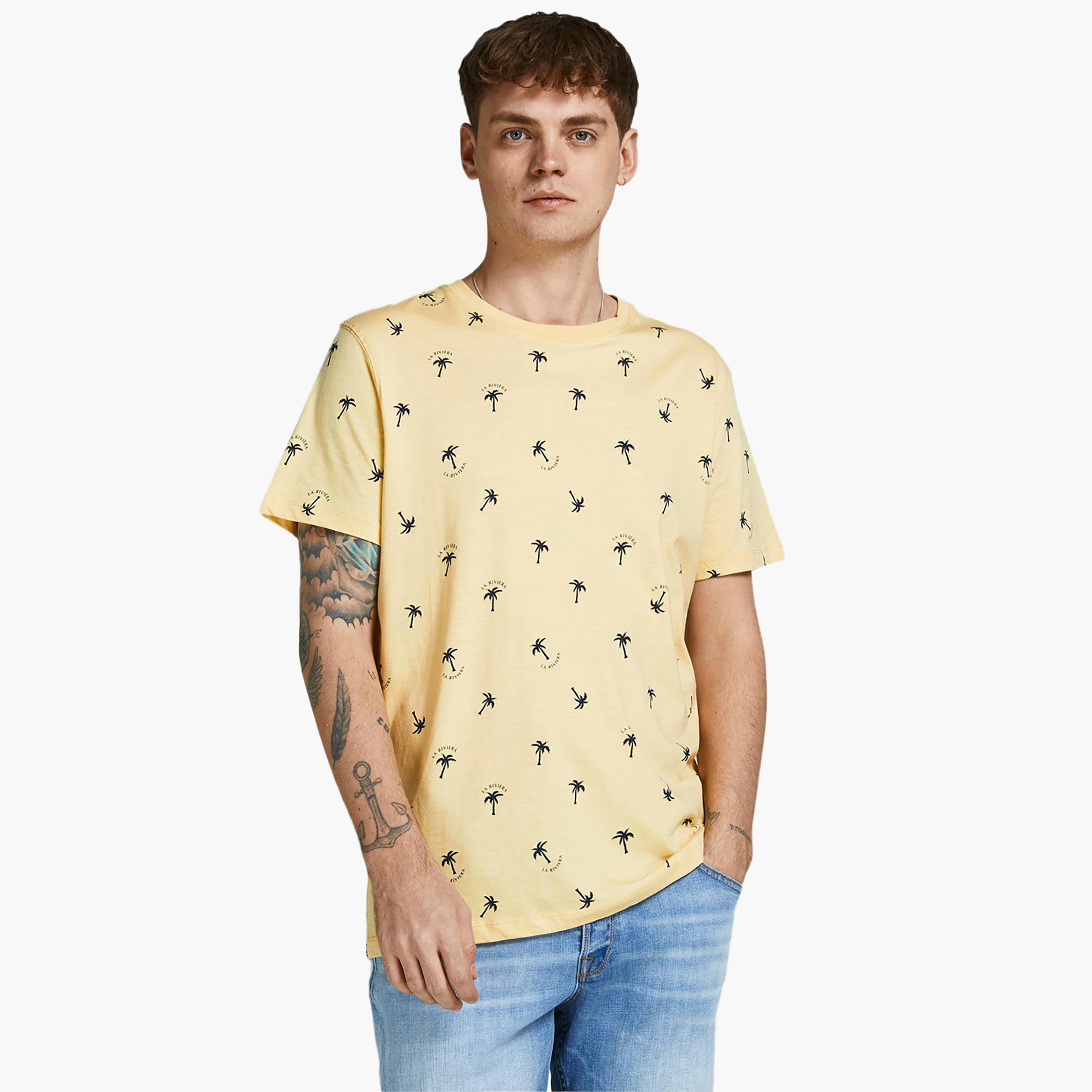 جاك آند جونس الأصفر تي شيرت-men-clothing-tshirtsandpolos-tshirts-image-1