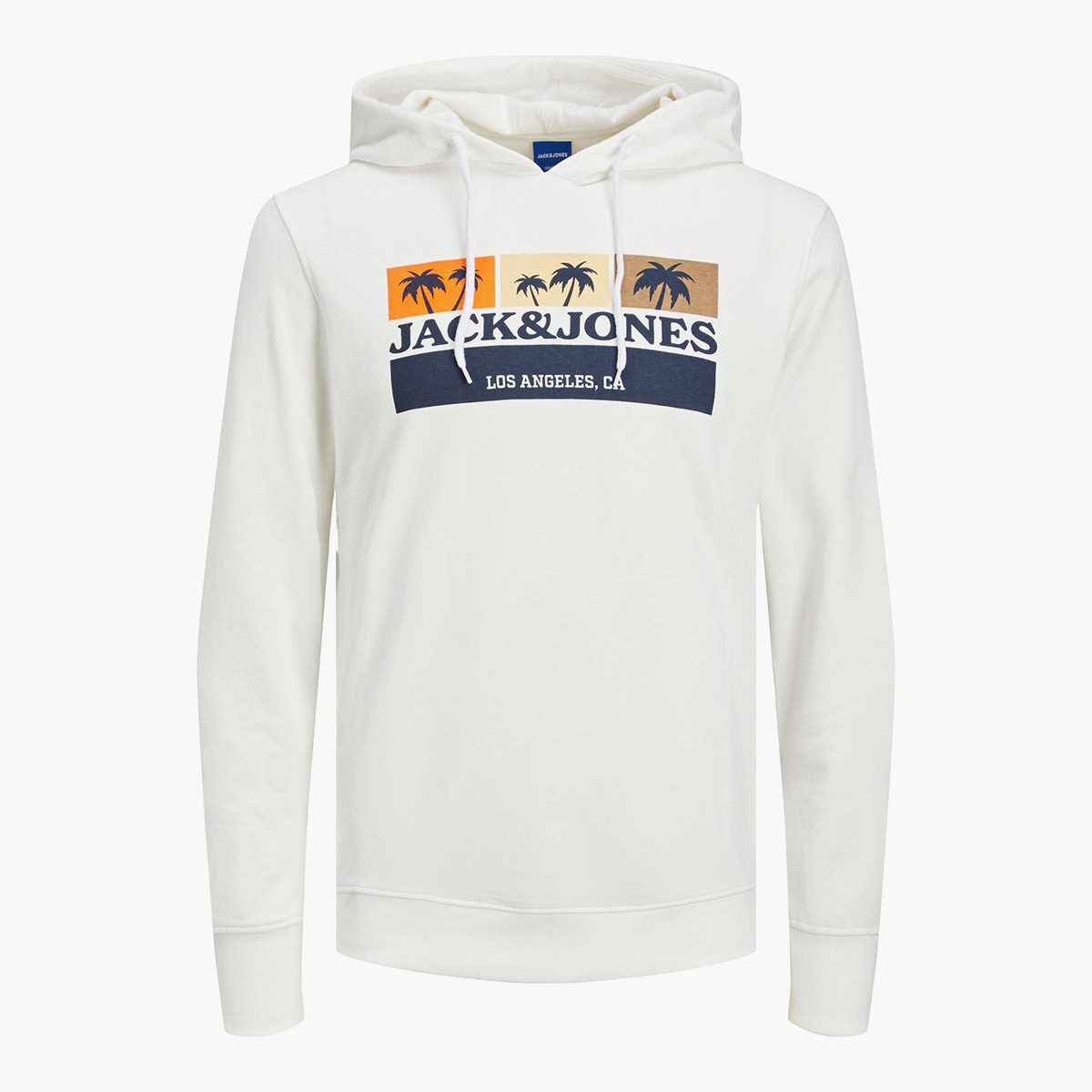 جاك آند جونز هودي بأكمام طويلة مطبوع أبيض للرجال-men-winterwear-hoodiesandsweatshirts-image-1